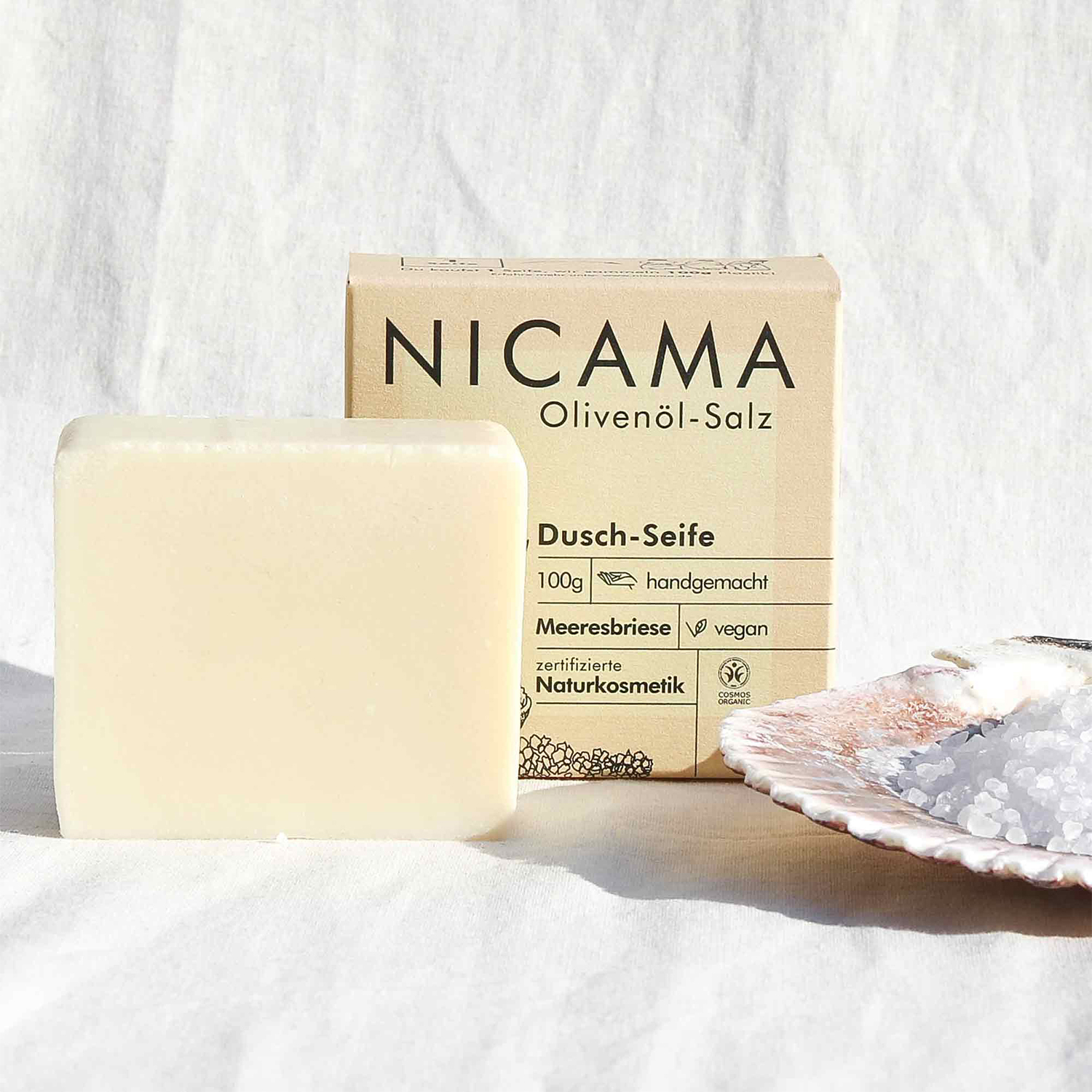 NICAMA - Duschseife - Olivenöl-Salz
