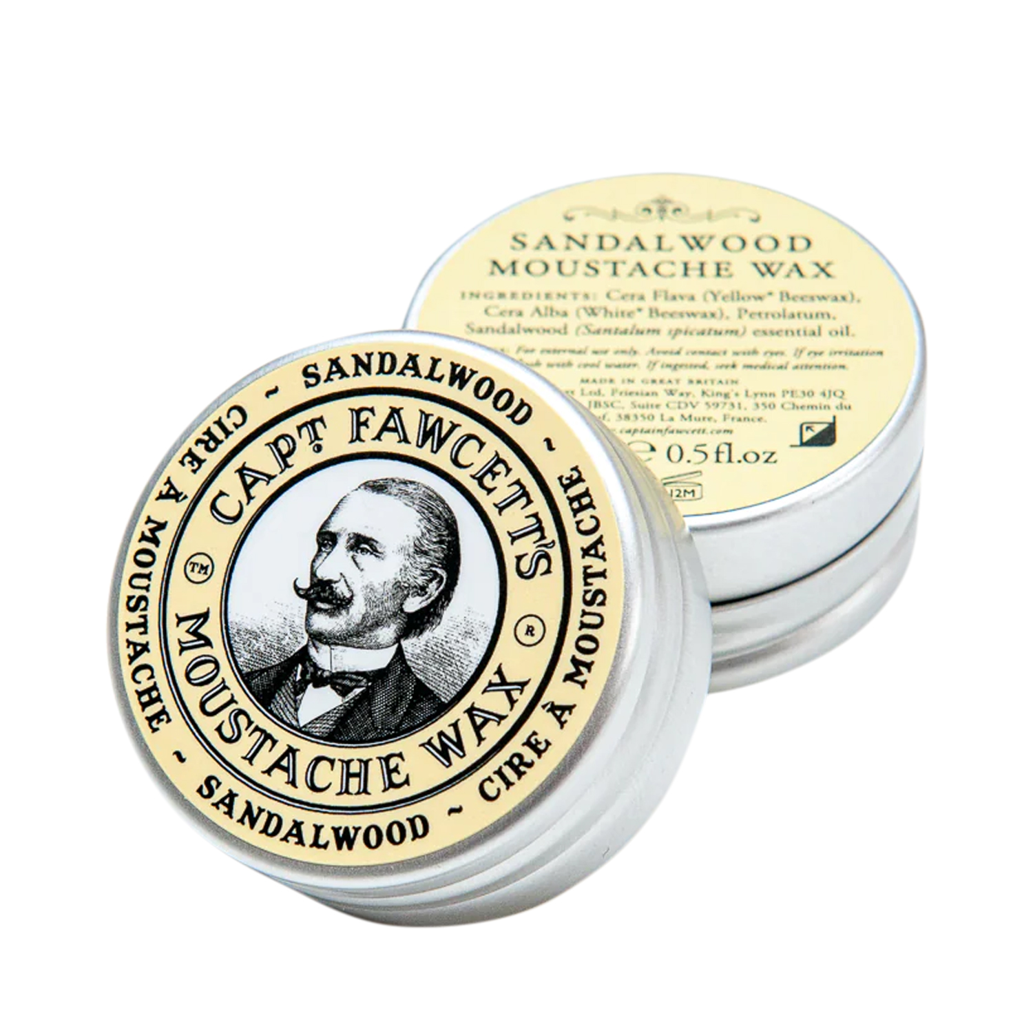 Captain Fawcett - Moustache Wax Sandelwood - Schnurrbartwachs Sandelholz