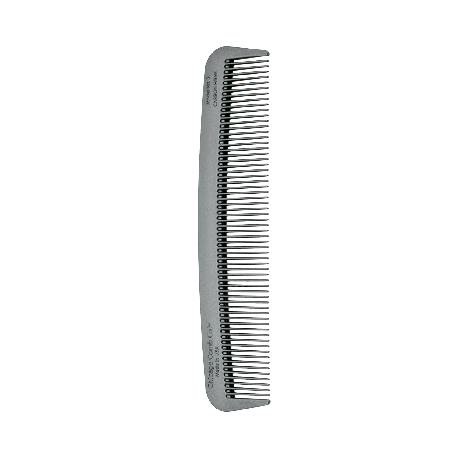 Chicago Comb - Model No. 3 - Carbon Fiber - Handgefertigter Kamm aus Kohlefasern