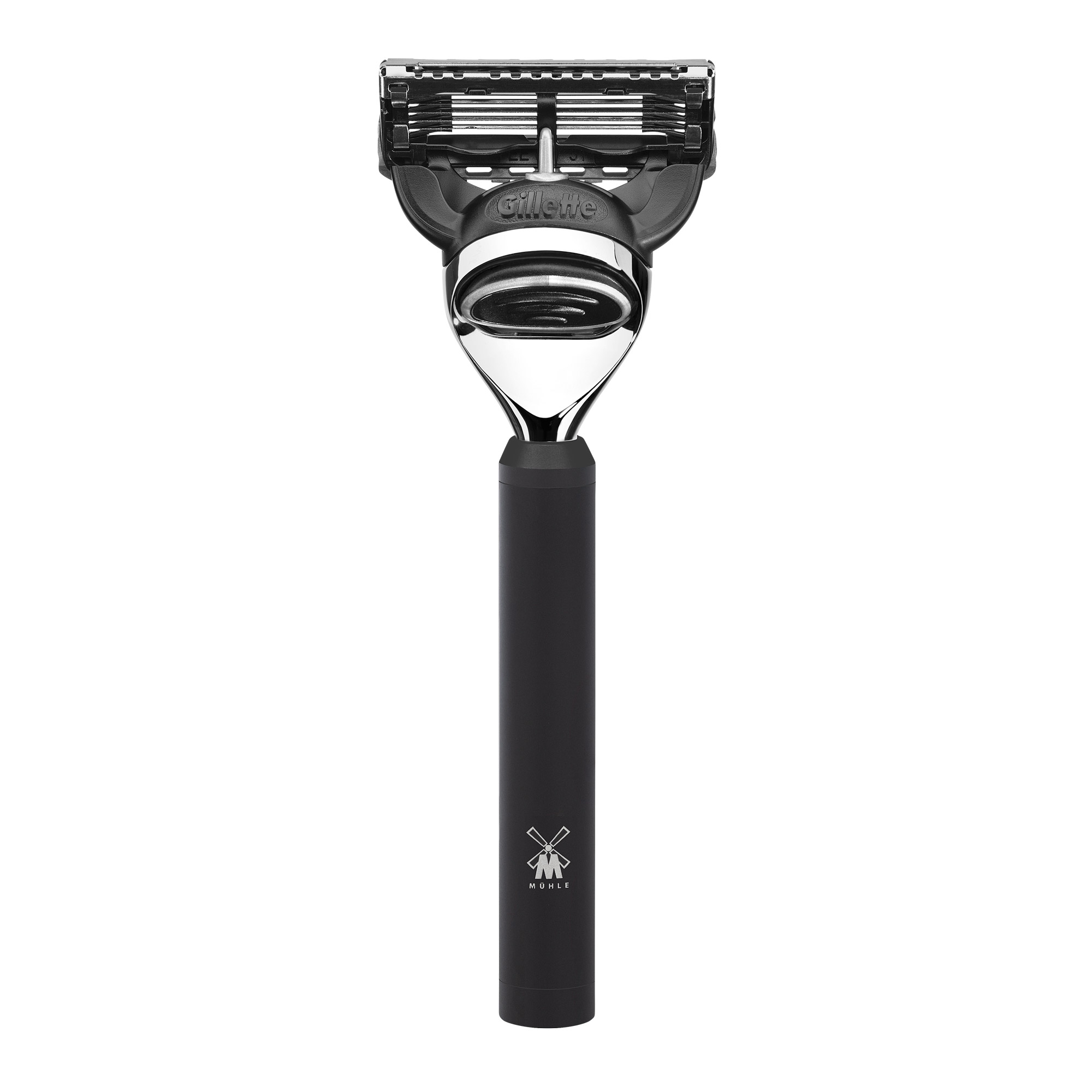 MÜHLE - Nassrasierer - TRAVEL - Gillette® Fusion™ - eloxiertes Aluminium - schwarz