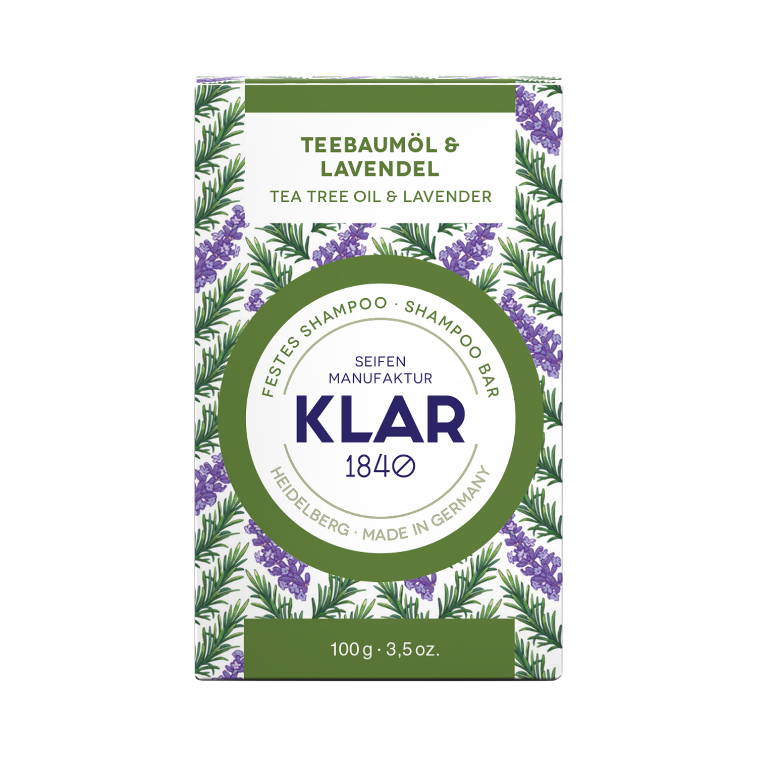 Klar's - Festes Shampoo - Teebaumöl & Lavendel - gegen Schuppen