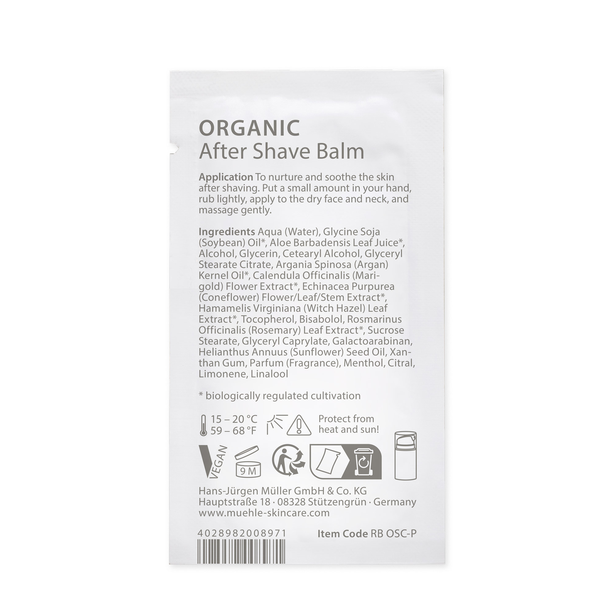 Probe - MÜHLE - ORGANIC - Rasurbalsam