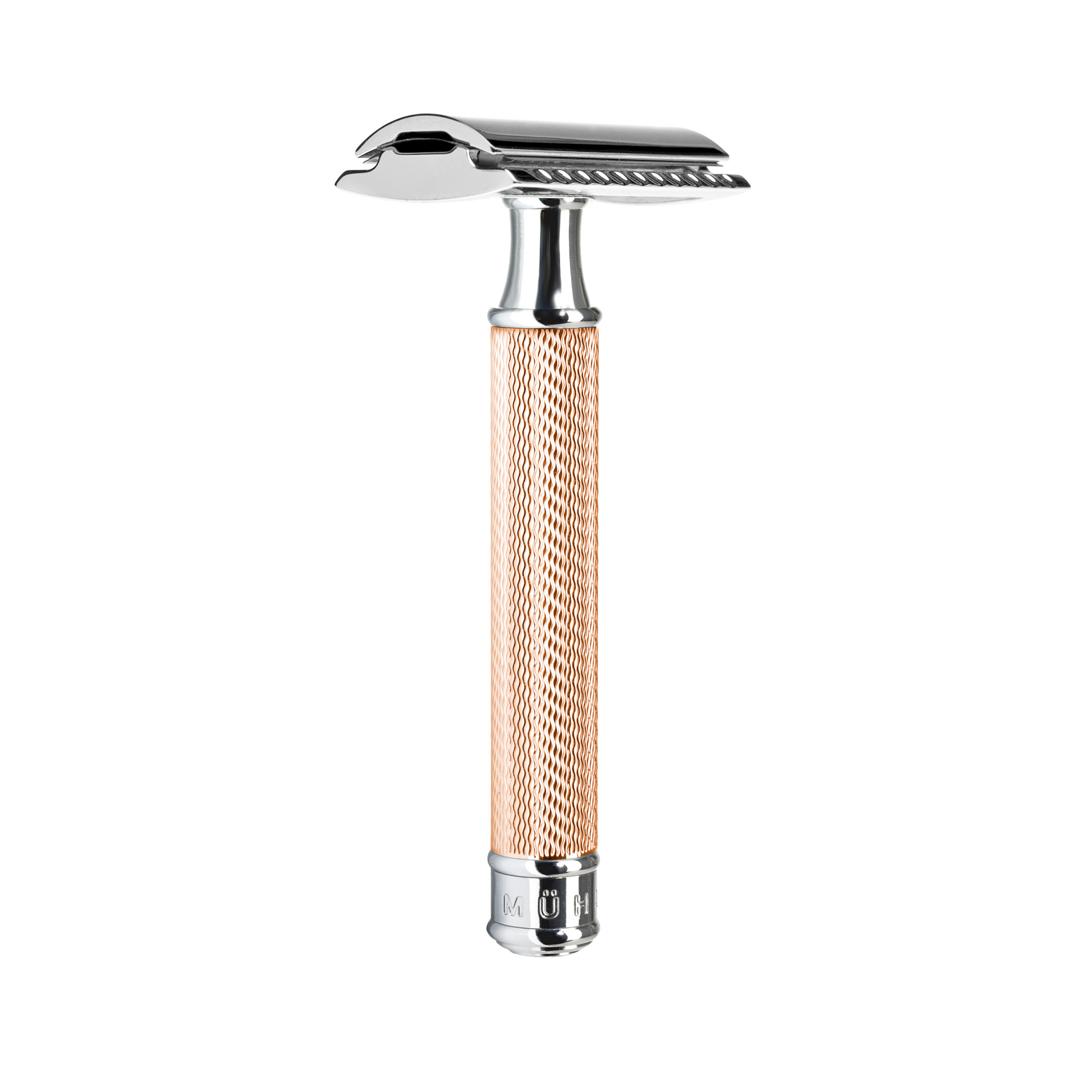 MÜHLE - Rasierhobel - TRADITIONAL - geschlossener Kamm - Metall roségold