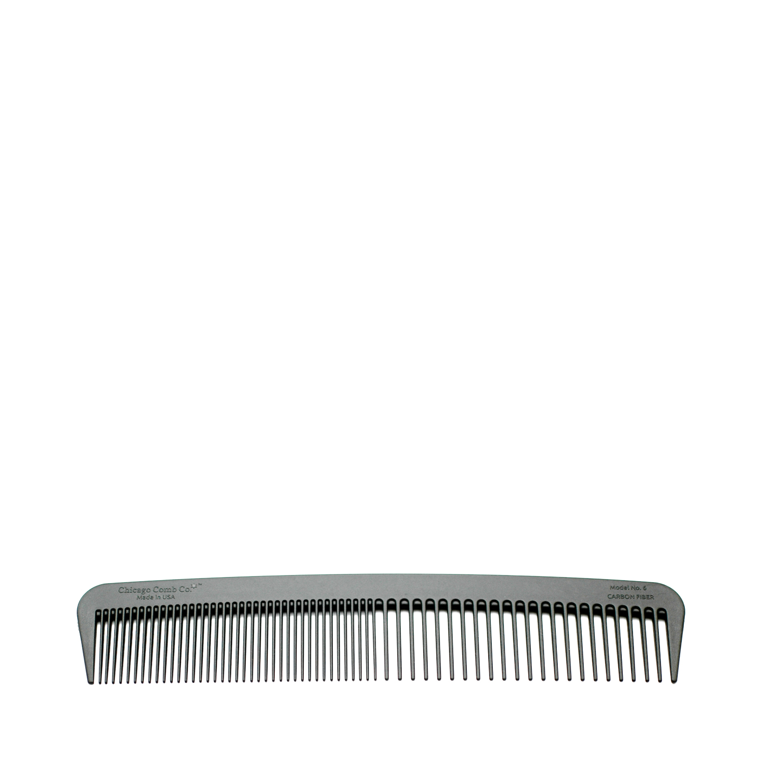 Chicago Comb - Model No. 6 - Carbon Fiber - Handgefertigter Kamm aus Kohlefasern