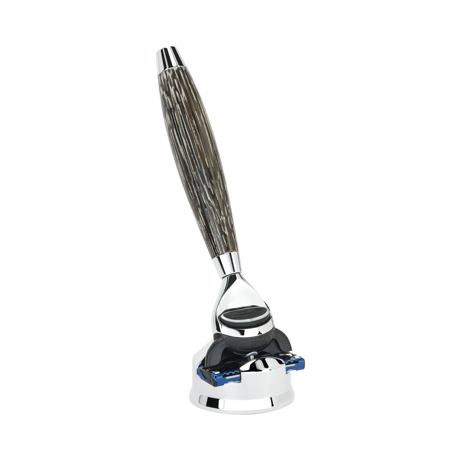 MÜHLE - Nassrasierer - EDITION No. 3 - Gillette® Fusion™ - Mooreiche & Sterlingsilber