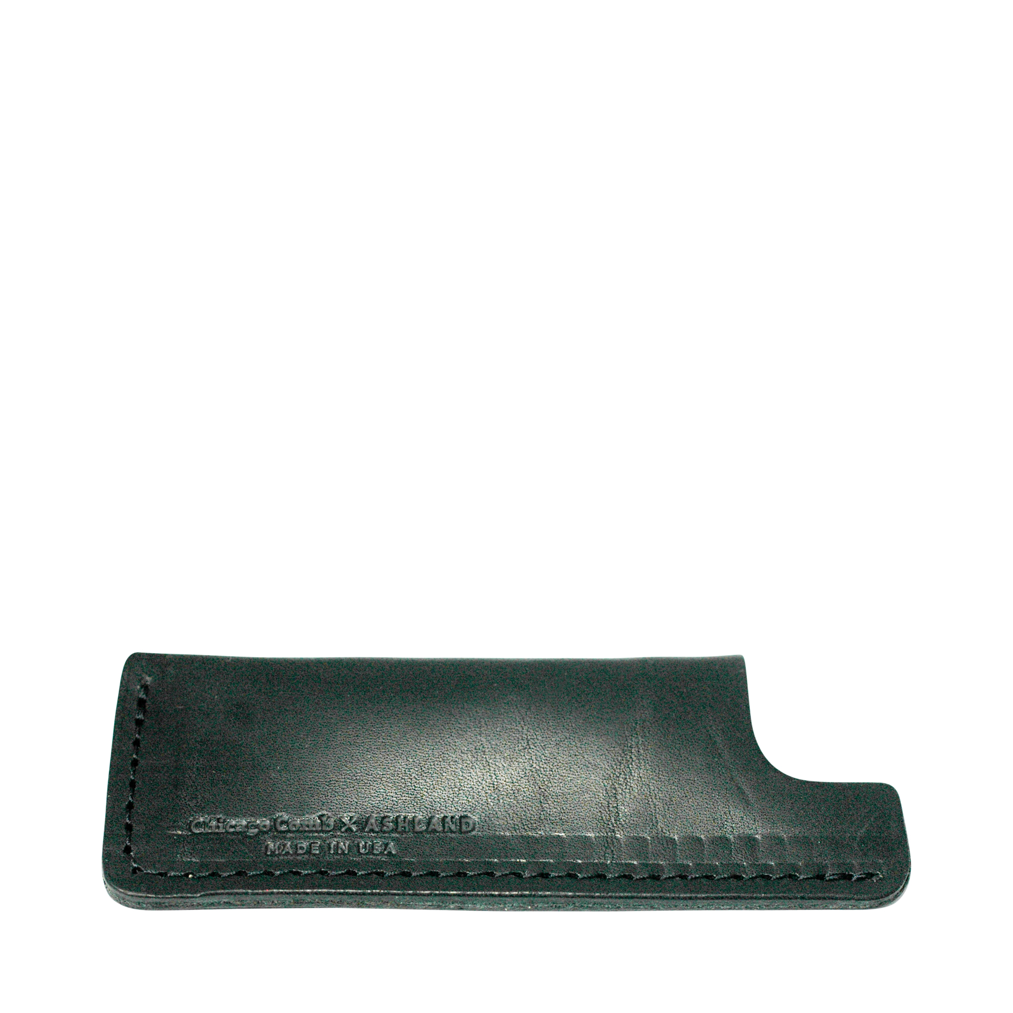 Chicago Comb - Leder-Etui, schwarz, für Kamm No. 2 (kurz)