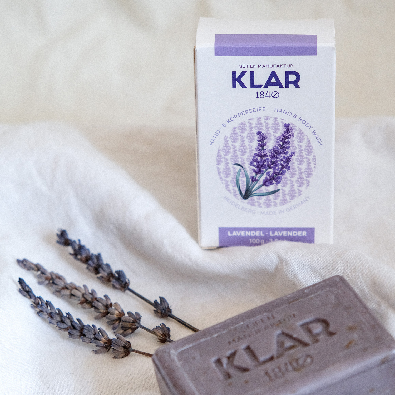 Klar's - Hand- & Körperseife - Lavendel - ohne Palmöl