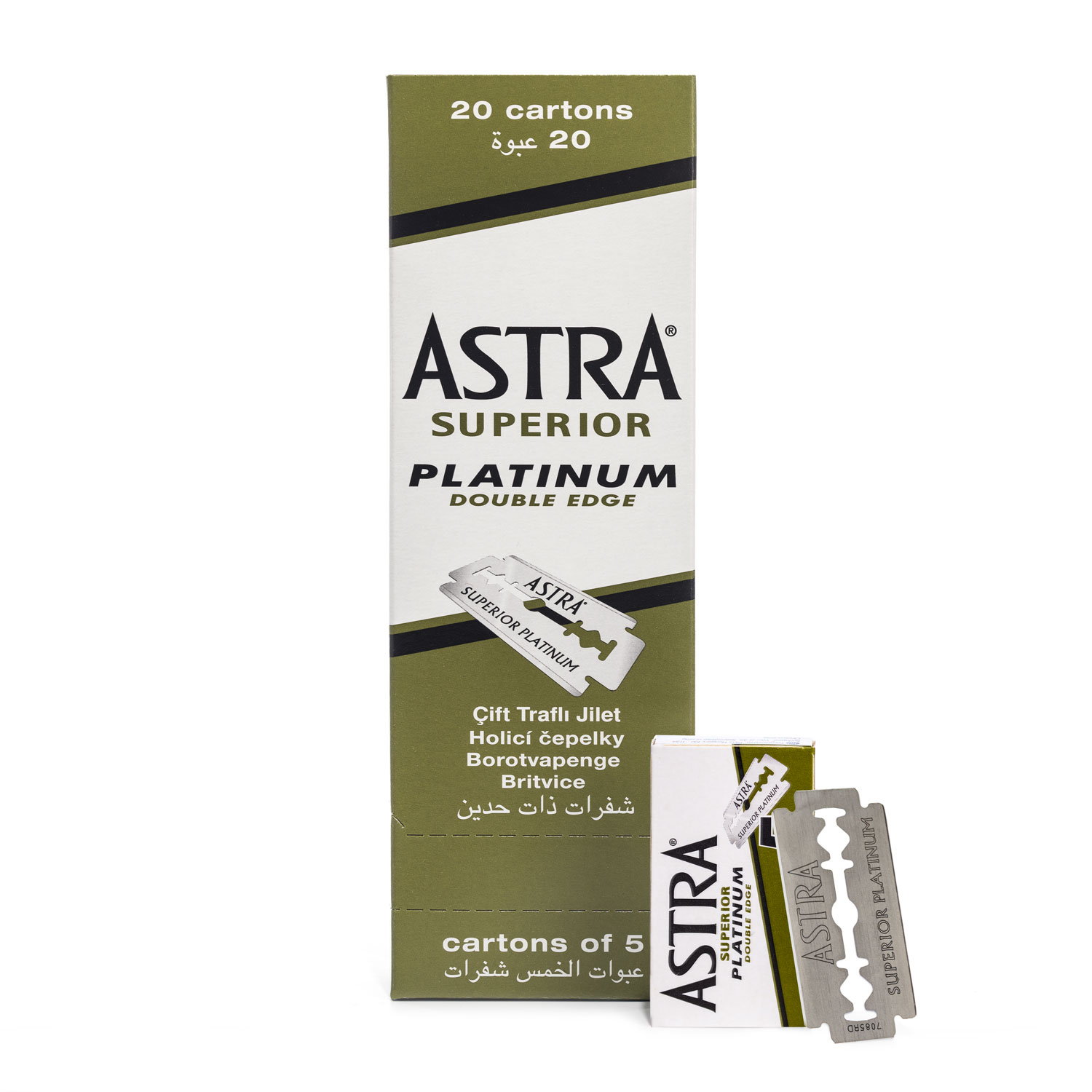Astra - Superior Platinum - 100 Rasierklingen für traditionelle Rasierhobel