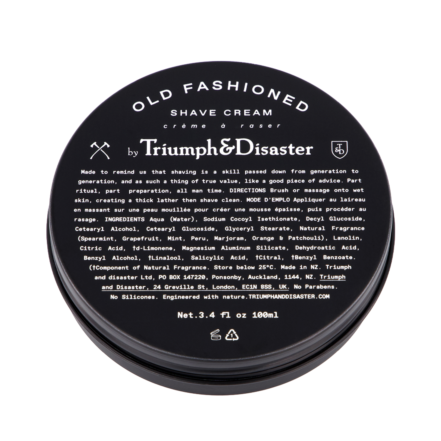 Triumph & Disaster - Old Fashioned Shave Cream - Tiegel