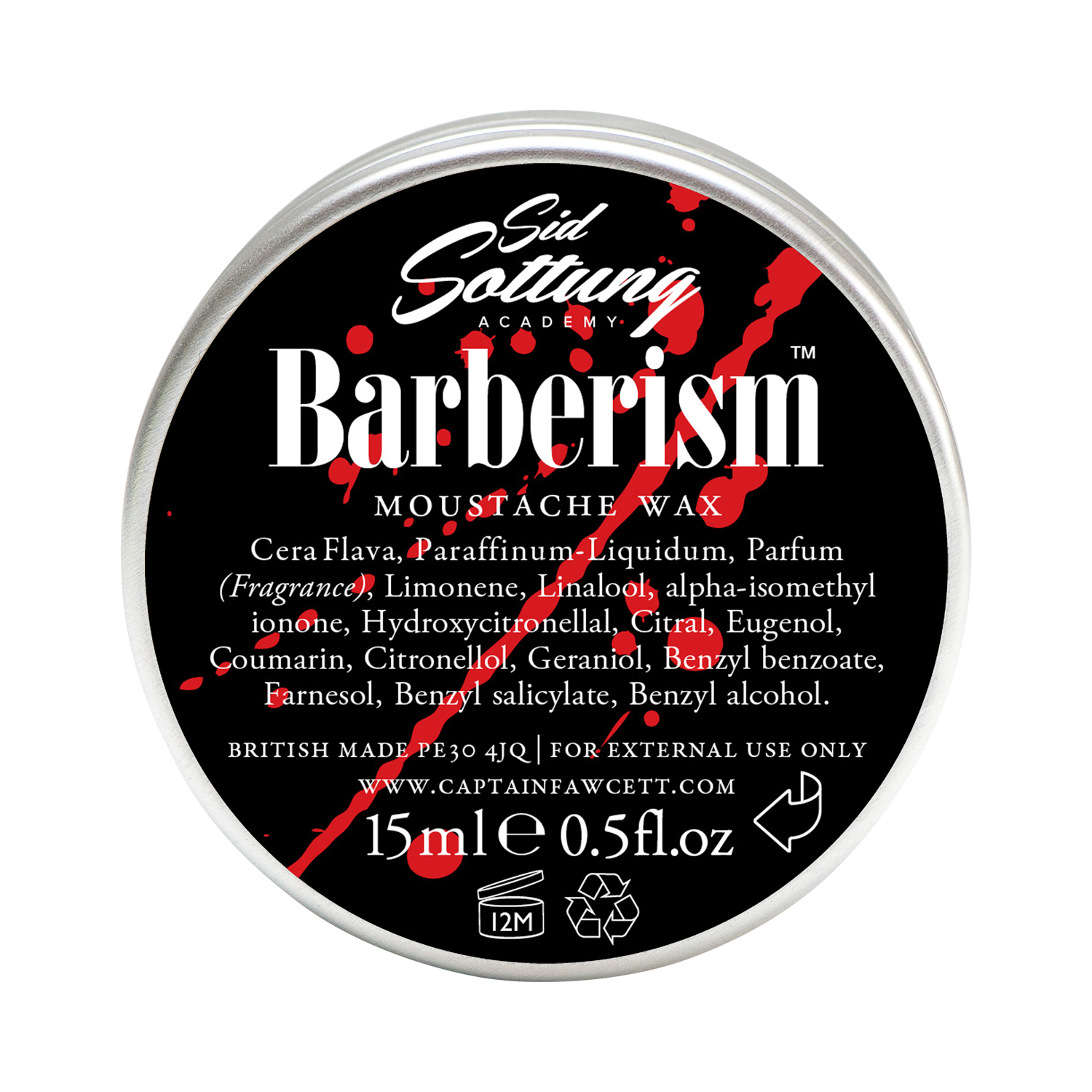 Captain Fawcett - Barberism Moustache Wax  - Schnurrbartwachs