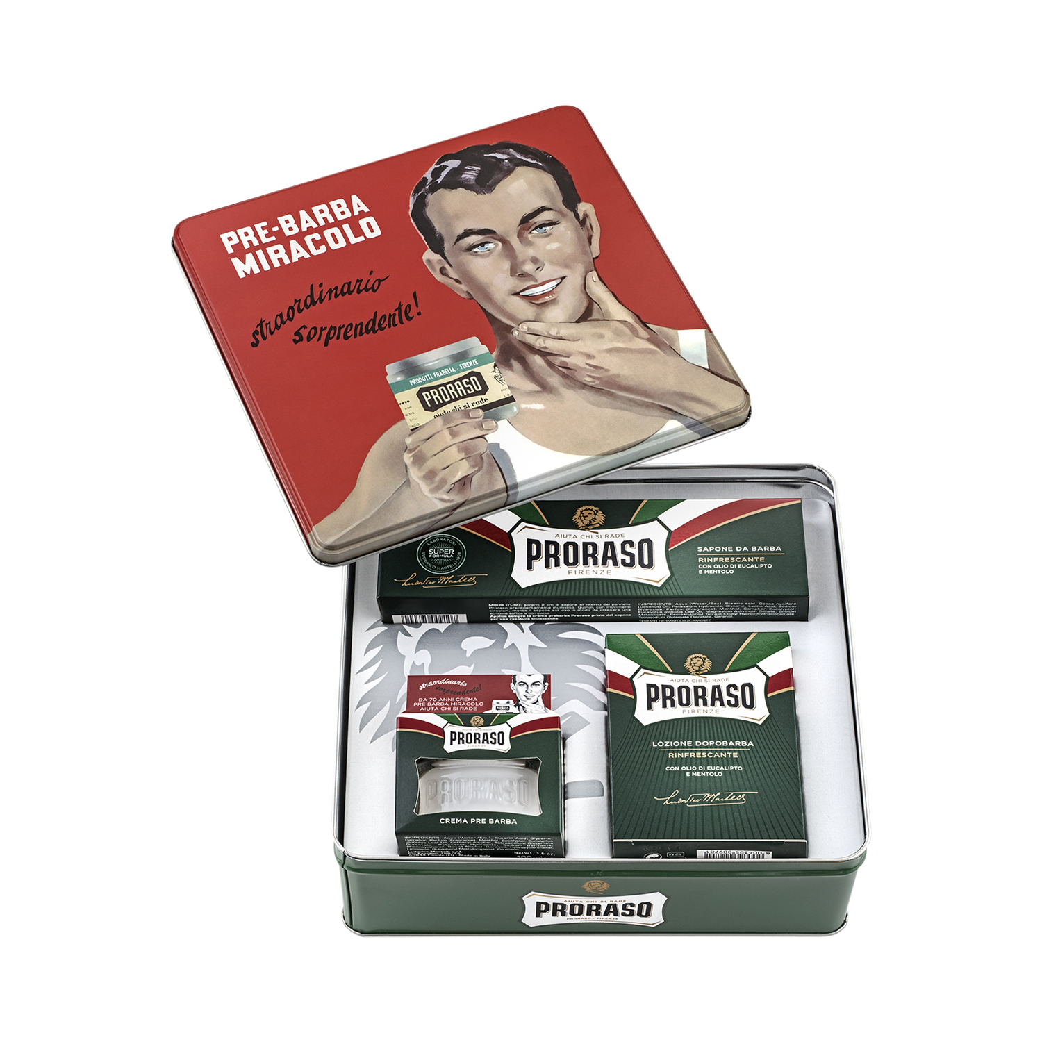 Proraso - GREEN - 3-tlg. Rasurpflegeset