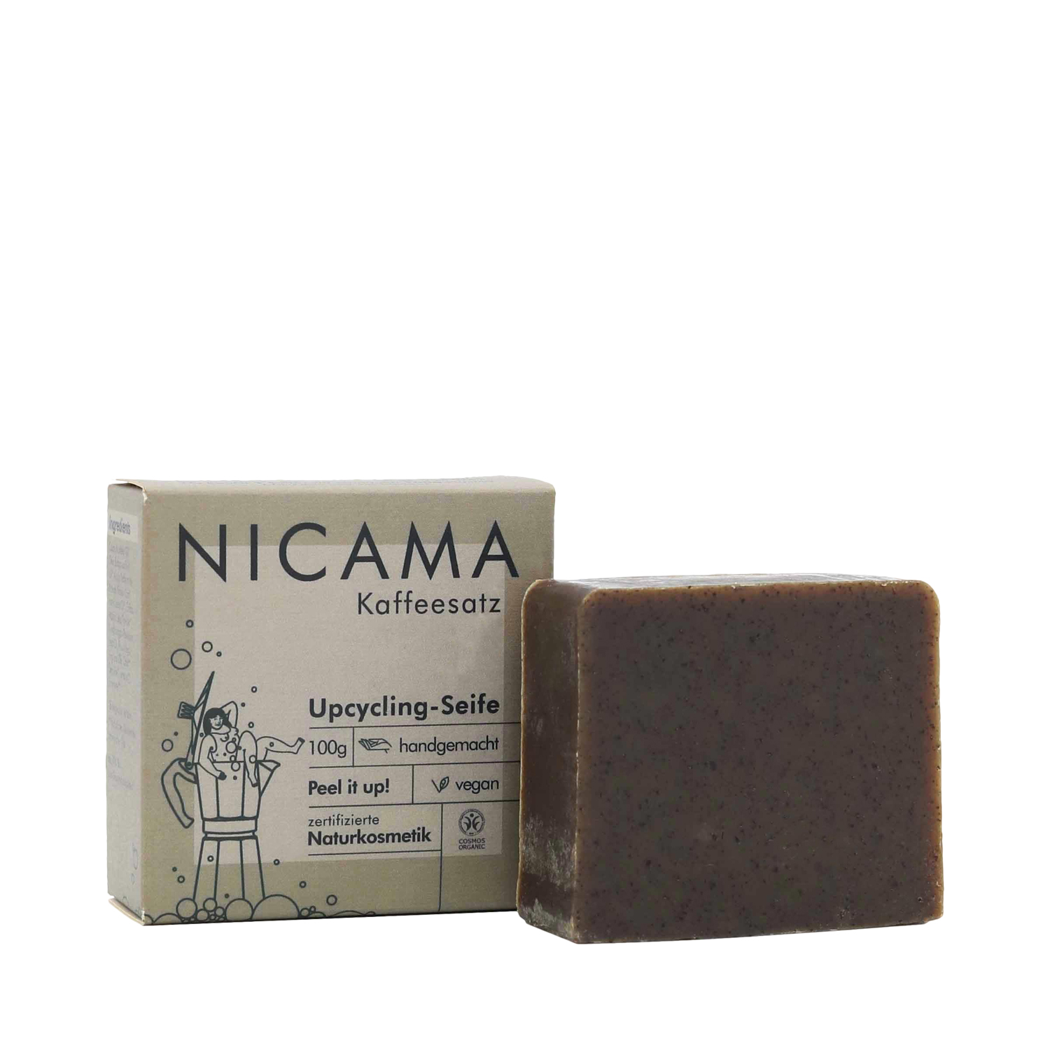 NICAMA - Upcyclingseife mit Peelingeffekt - Kaffeesatz