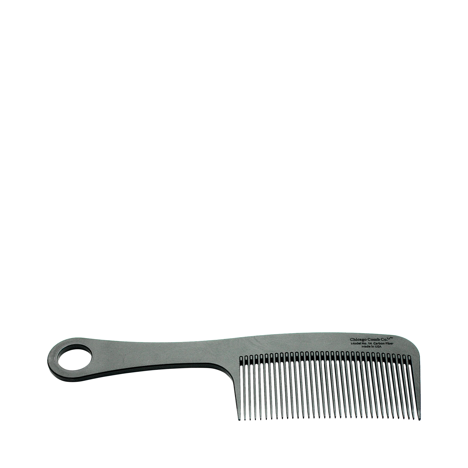 Chicago Comb - Model No. 14 - Carbon Fiber - Handgefertigter Kamm aus Kohlefasern