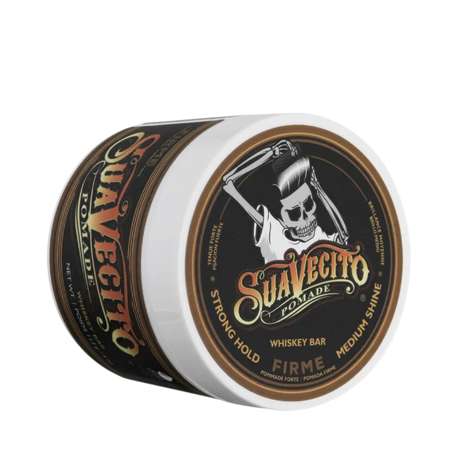 Suavecito - Firme Pomade - Whiskey Bar - starker Halt, mittlerer Glanz