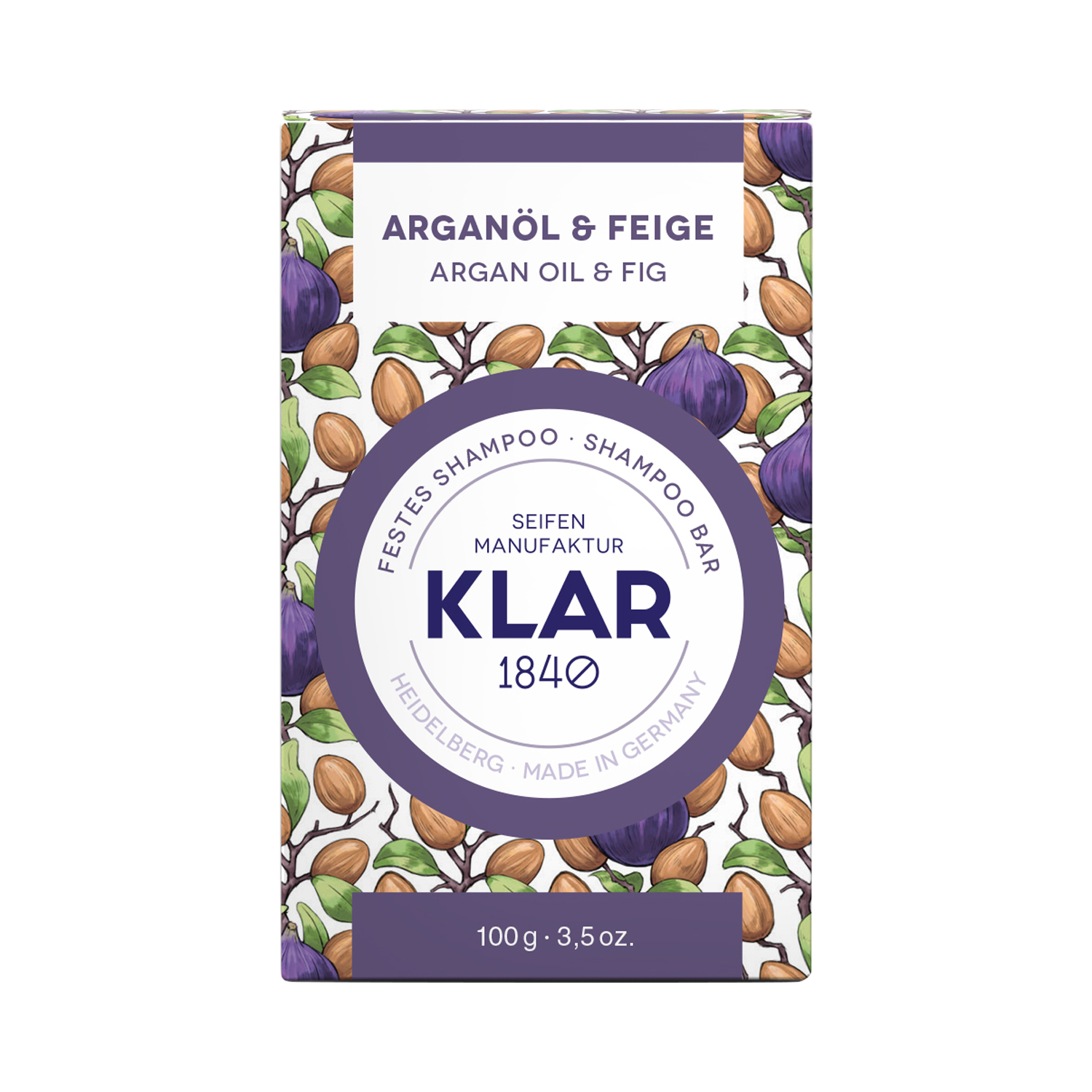 Klar's - Festes Shampoo - Arganöl & Feige - für trockenes Haar