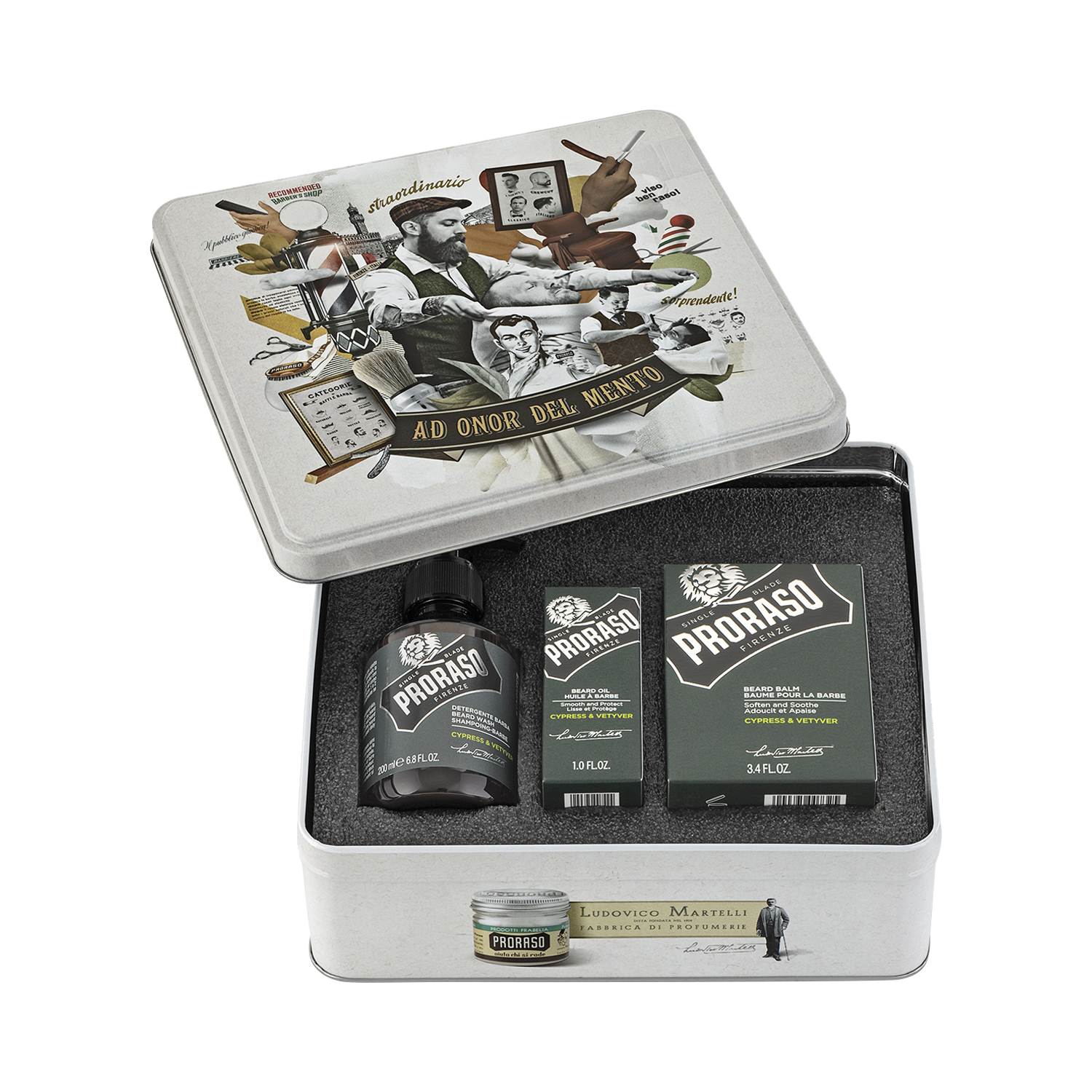 Proraso - Beard Kit Cypress & Vetyver - 3-teiliges Bartpflege Set