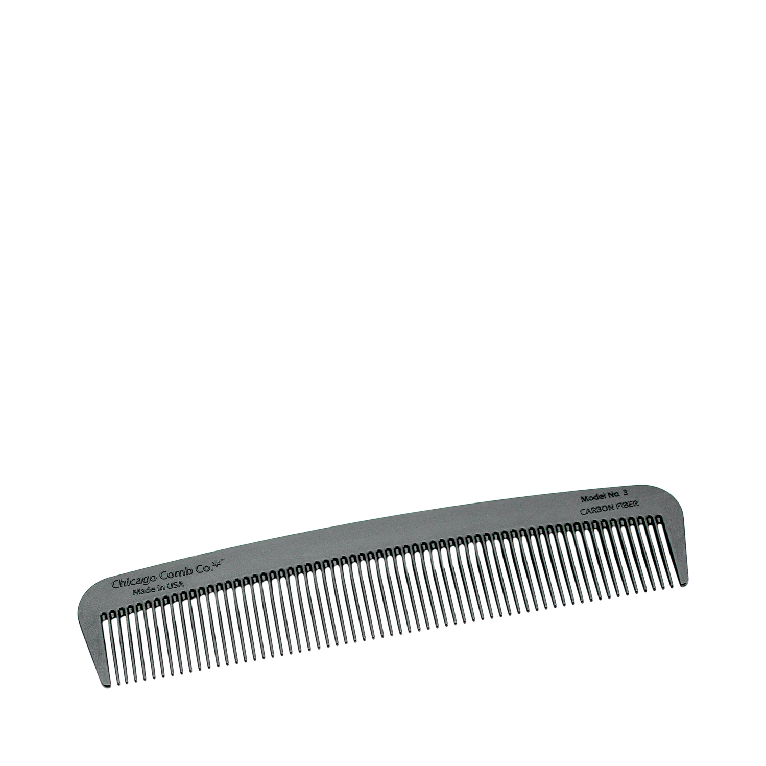 Chicago Comb - Model No. 3 - Carbon Fiber - Handgefertigter Kamm aus Kohlefasern