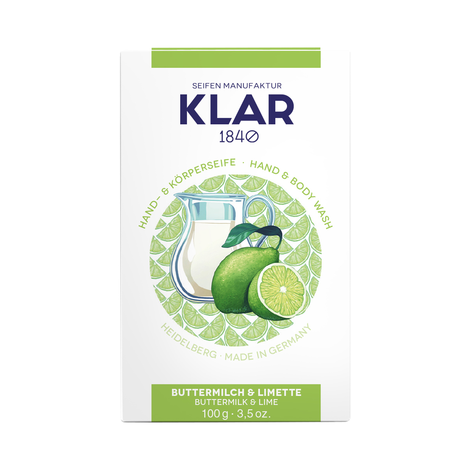 Klar's - Hand- & Körperseife - Buttermilch & Limette - ohne Palmöl