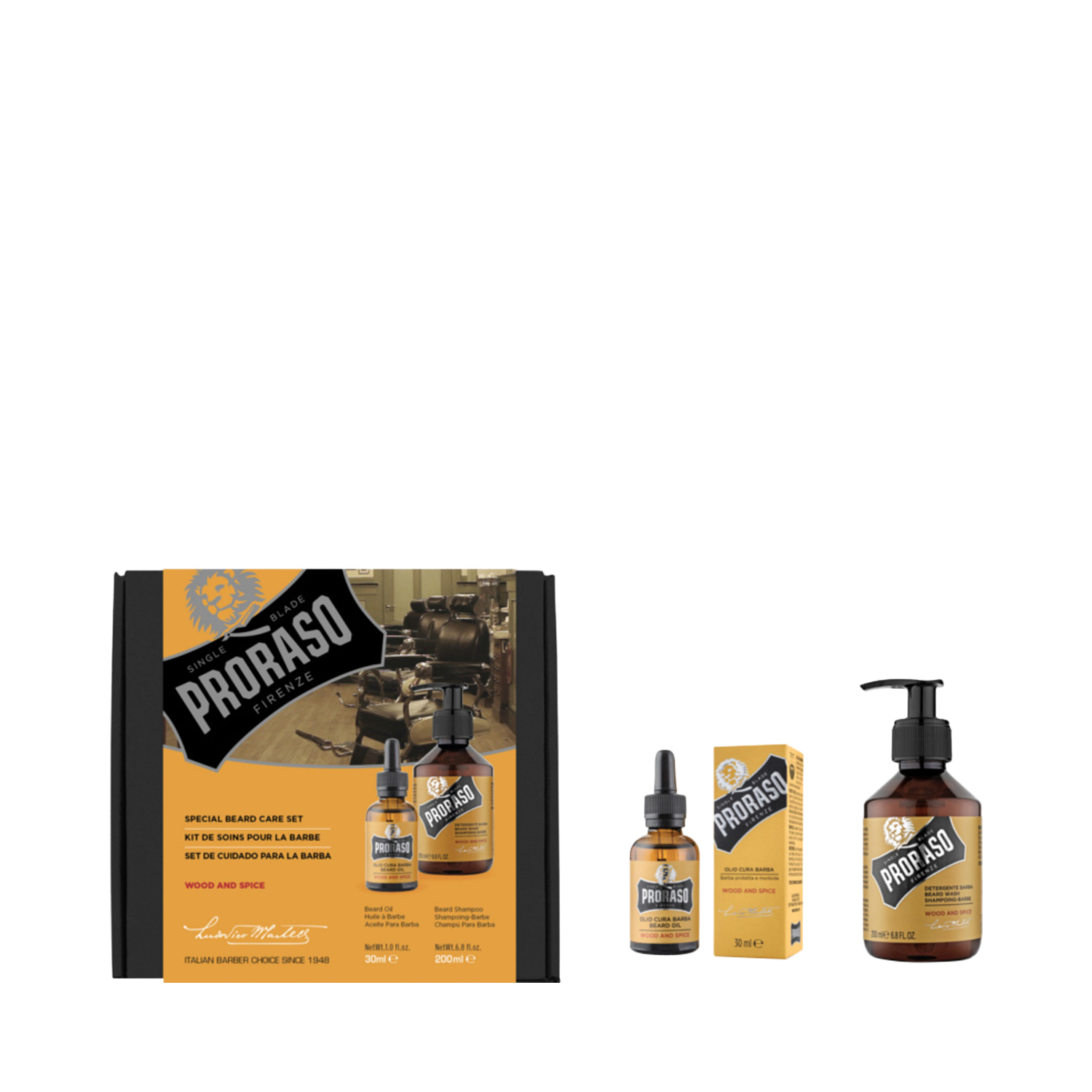 Proraso - Duo Set Wood & Spice - 2-teiliges Bartpflege Set
