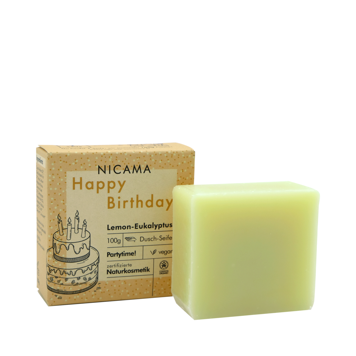 NICAMA - Geburtstags-Seife - Lemon-Eukalyptus