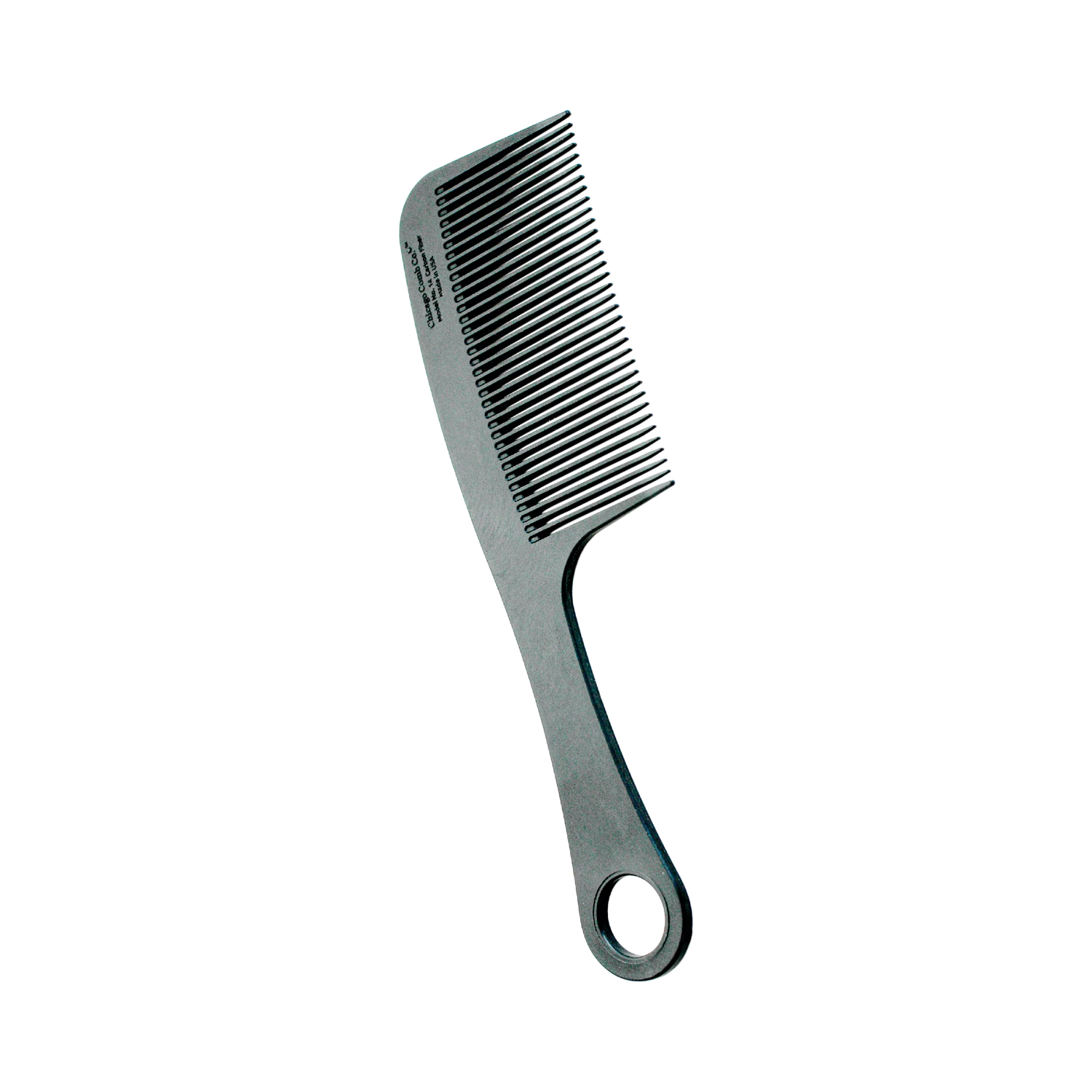 Chicago Comb - Model No. 14 - Carbon Fiber - Handgefertigter Kamm aus Kohlefasern