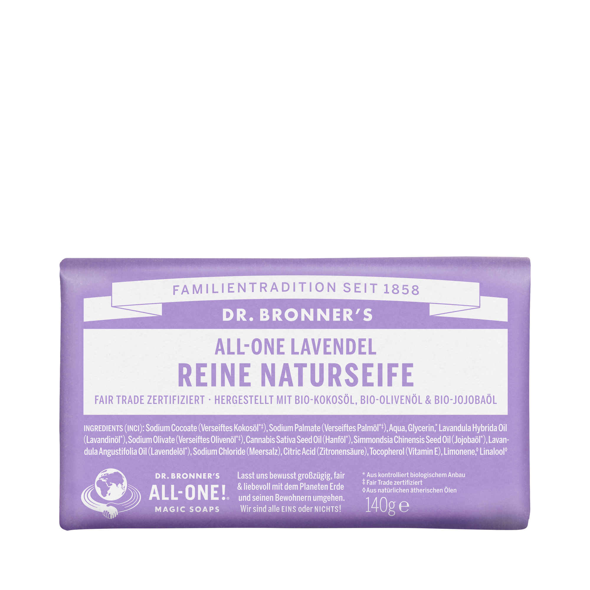 Dr. Bronner's - Bar Soap Lavendel - Reine Naturseife