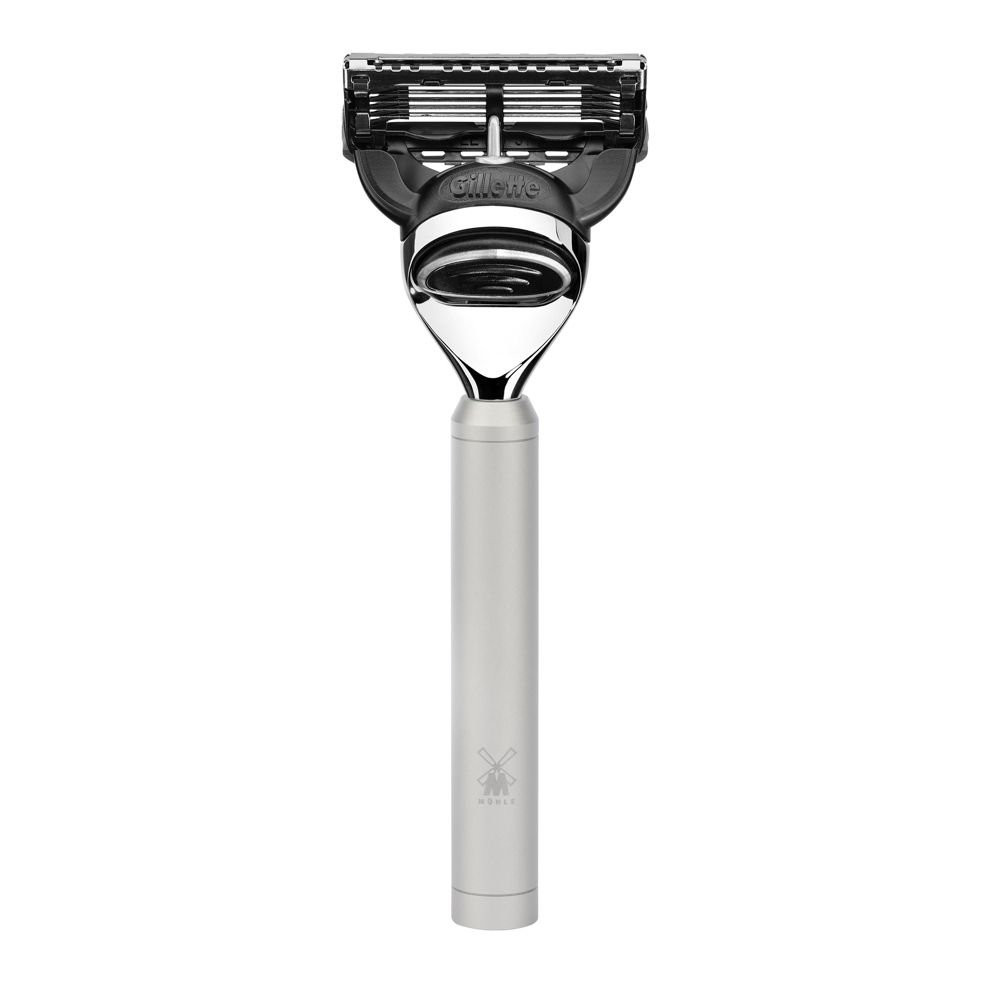 MÜHLE - Nassrasierer - TRAVEL - Gillette® Fusion™ - eloxiertes Aluminium - silber