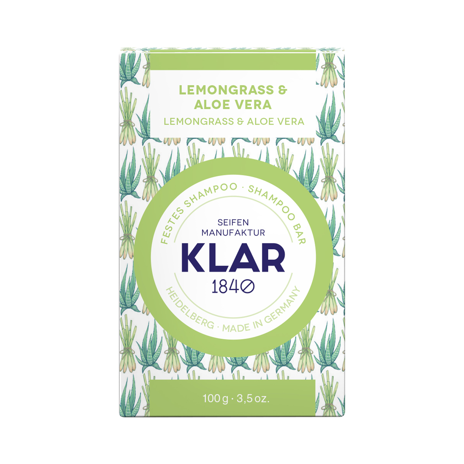 Klar's - Festes Shampoo - Lemongrass & Aloe Vera - für fettiges Haar