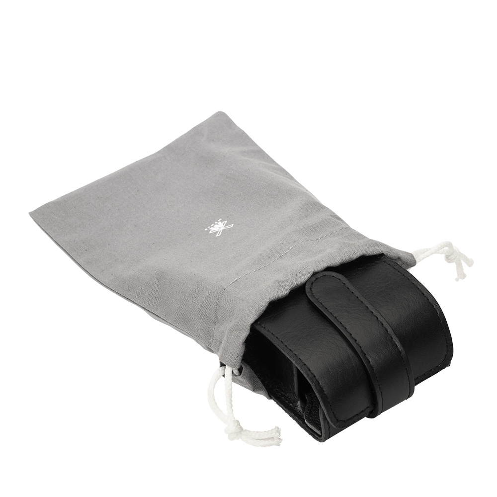 AMÜHLE - Leder-Etui für Rasierset - TRAVEL - schwarz (ohne Inhalt)