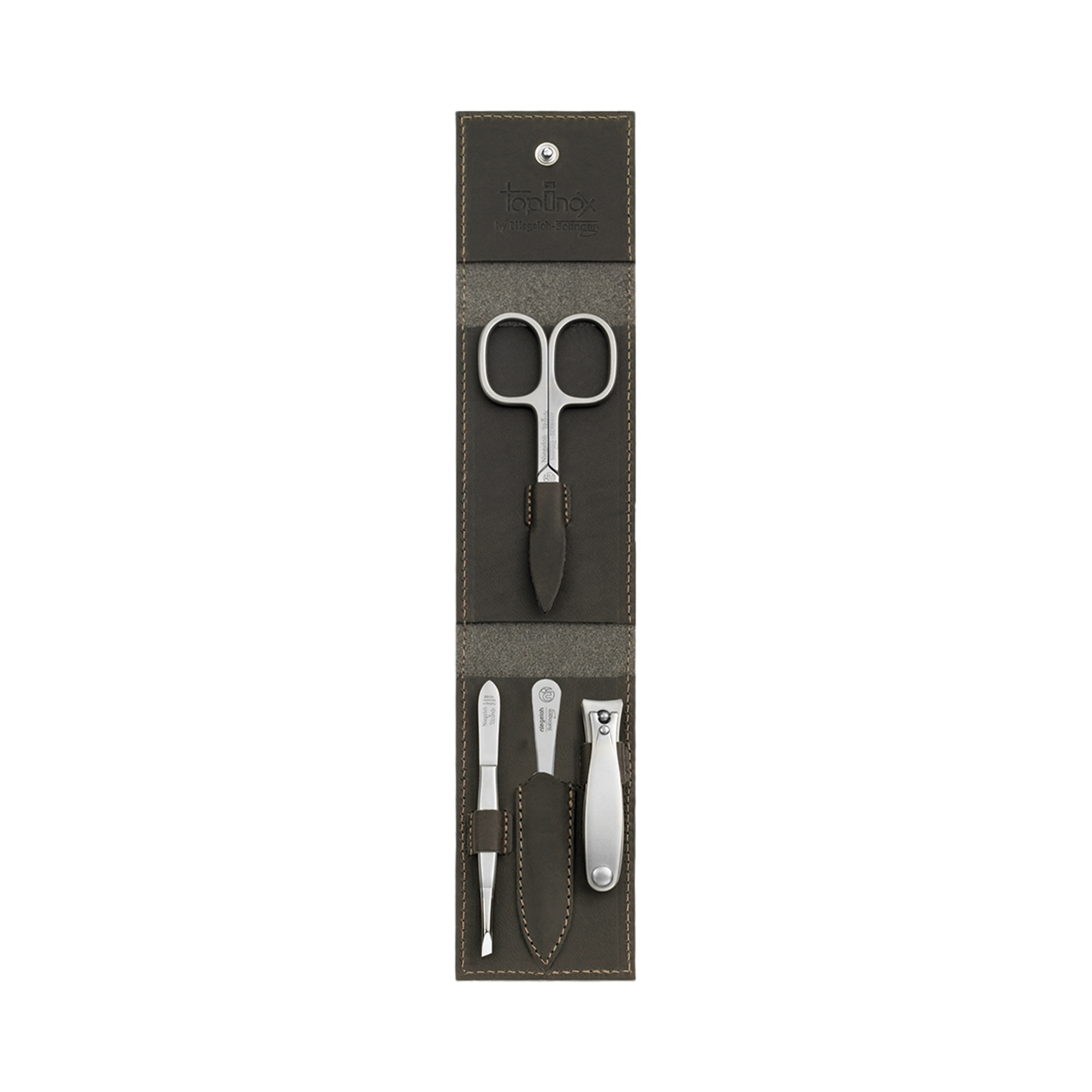 Niegeloh - Havanna - 4-tlg. Maniküre-Set in hochwertigem Leder-Etui