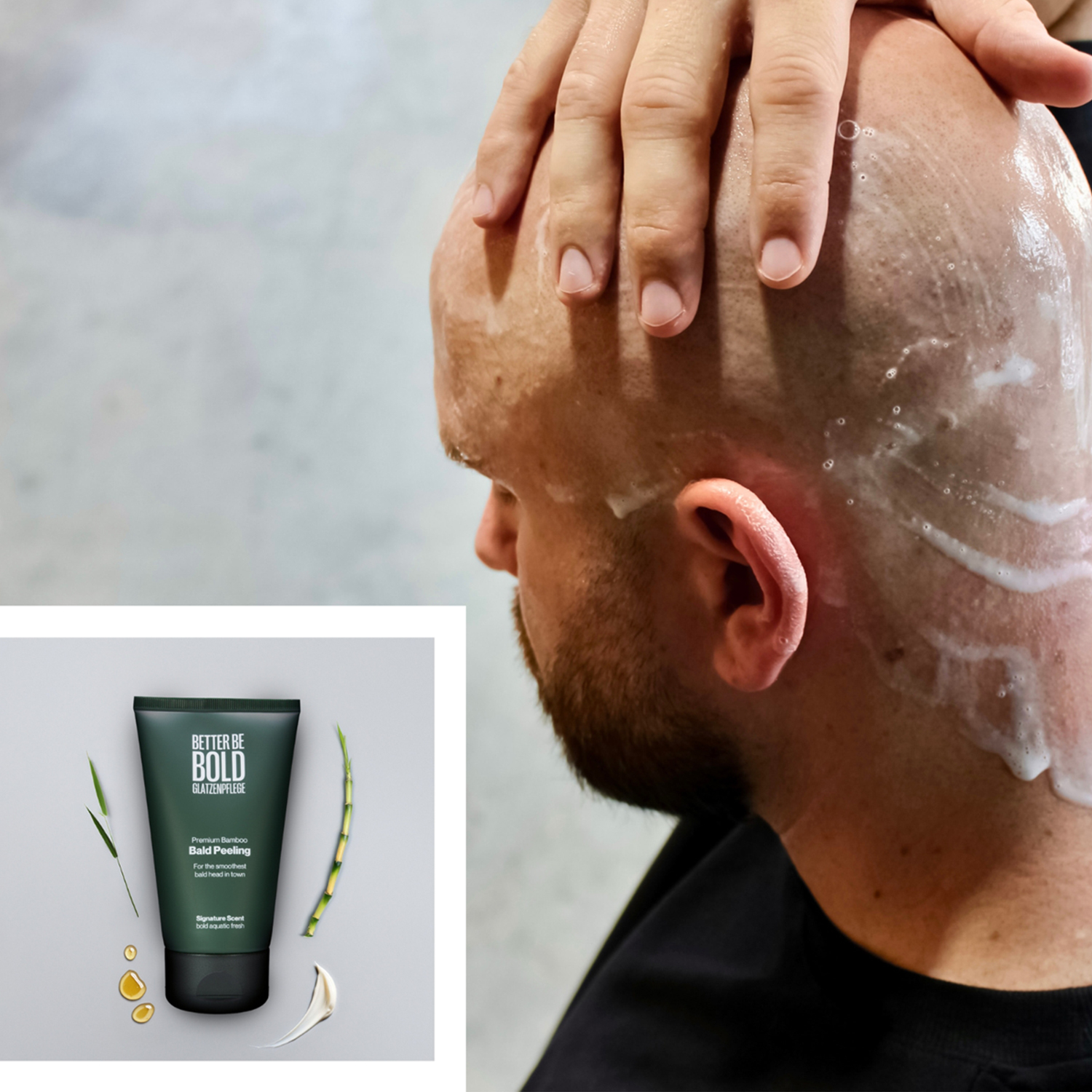 BETTER BE BOLD - Glatzen Peeling mit Bambusfasern