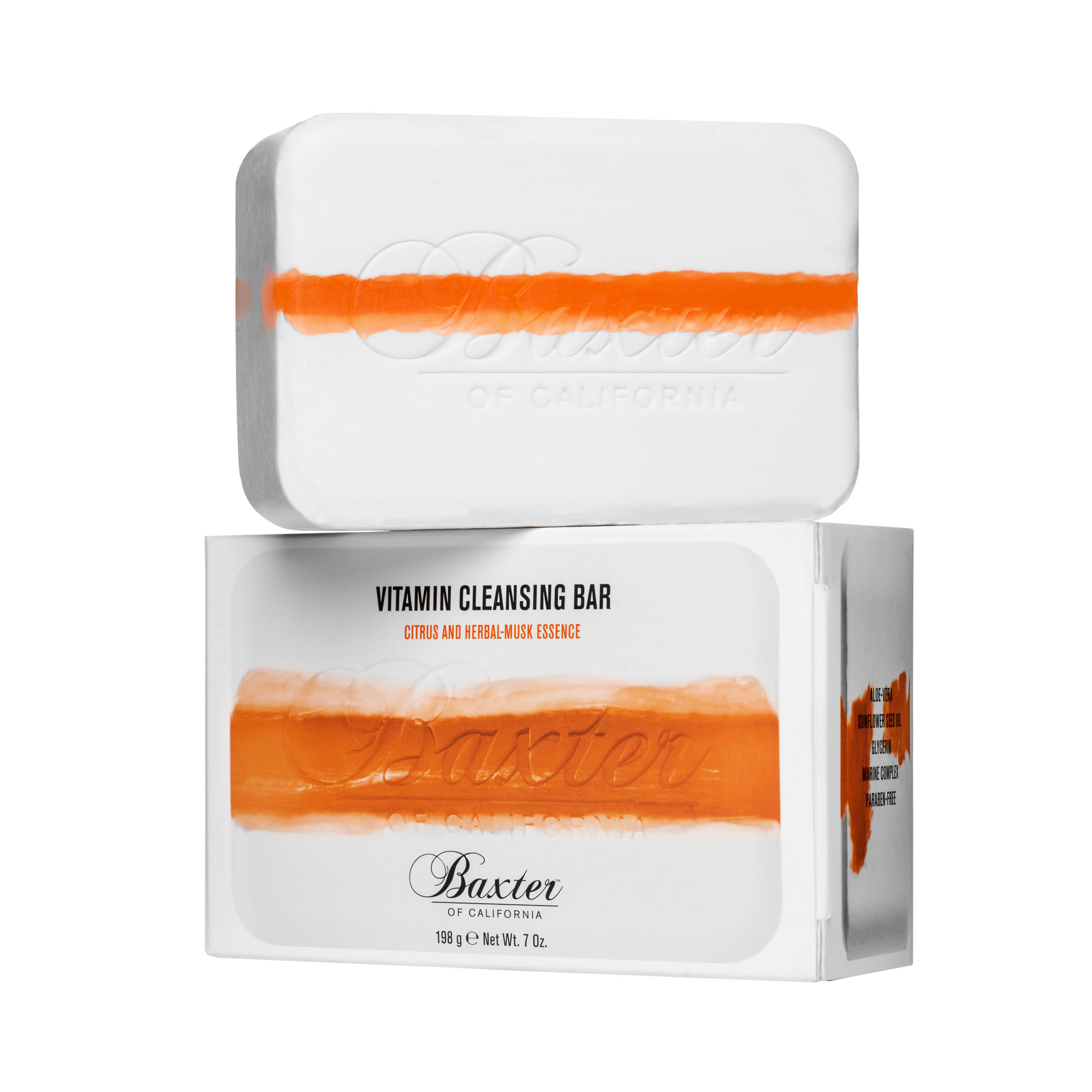 Baxter of California - Vitamin Cleansing Bar - Seife Zitrus und Herbal Musk