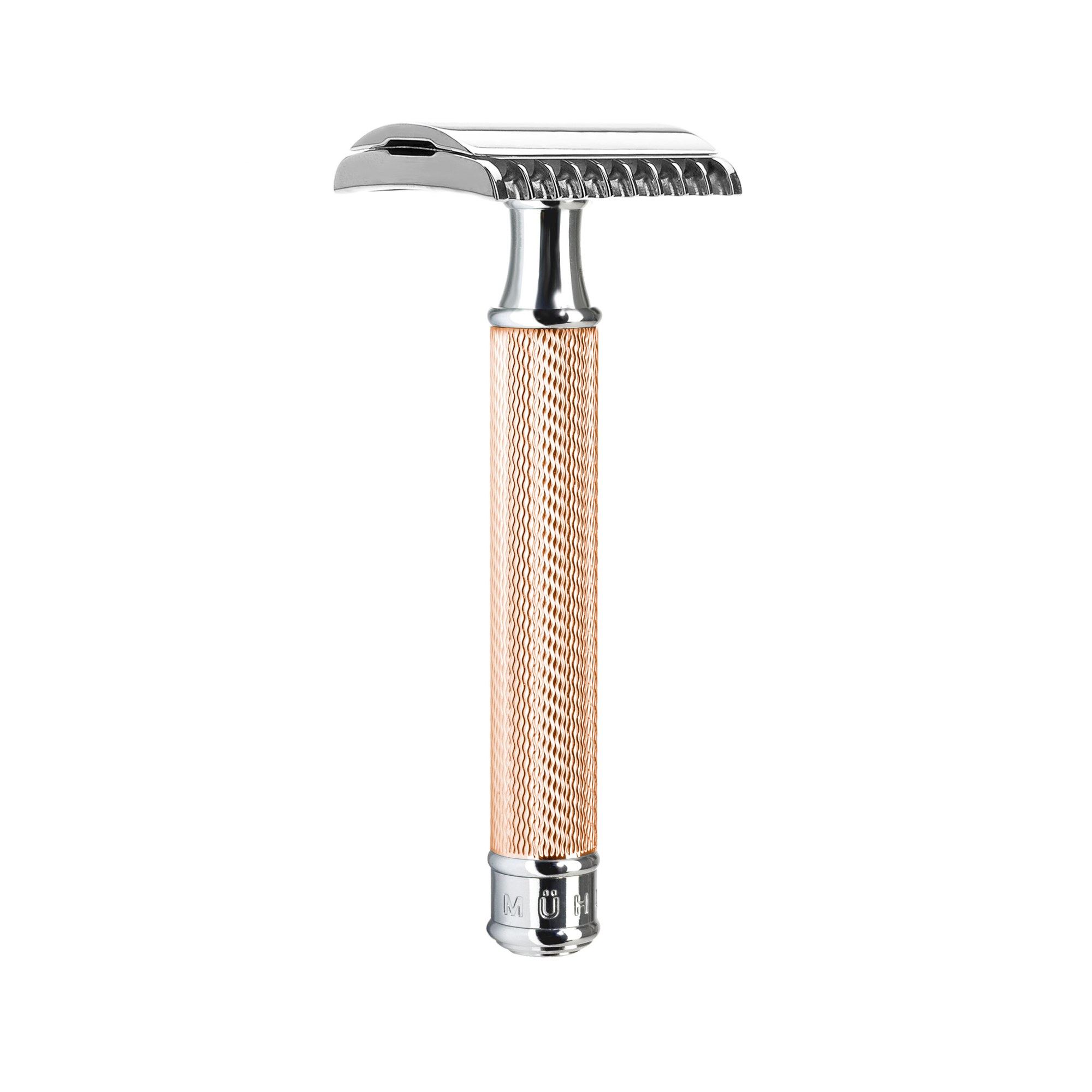 MÜHLE - Rasierhobel - TRADITIONAL - offener Kamm - Metall roségold