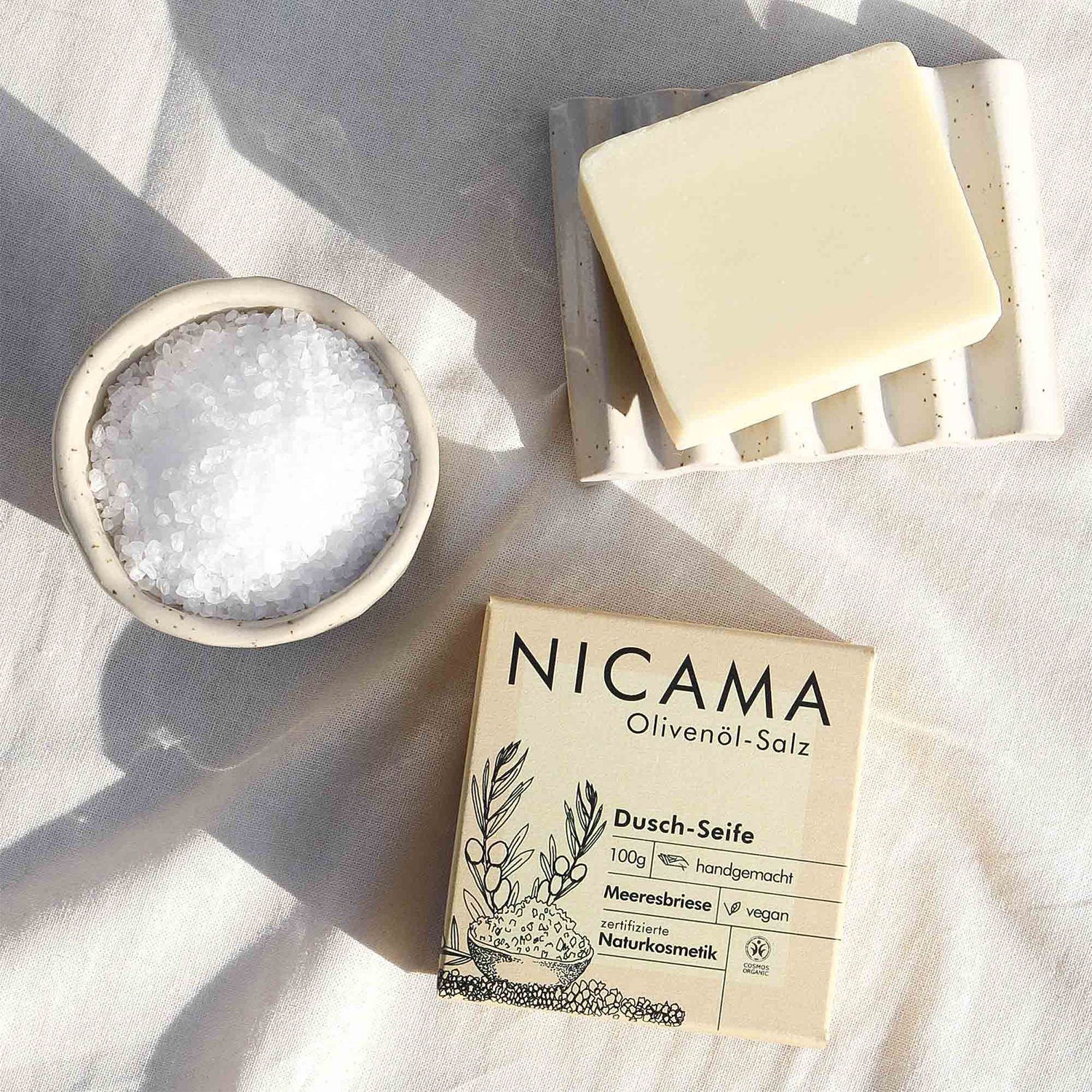 NICAMA - Duschseife - Olivenöl-Salz