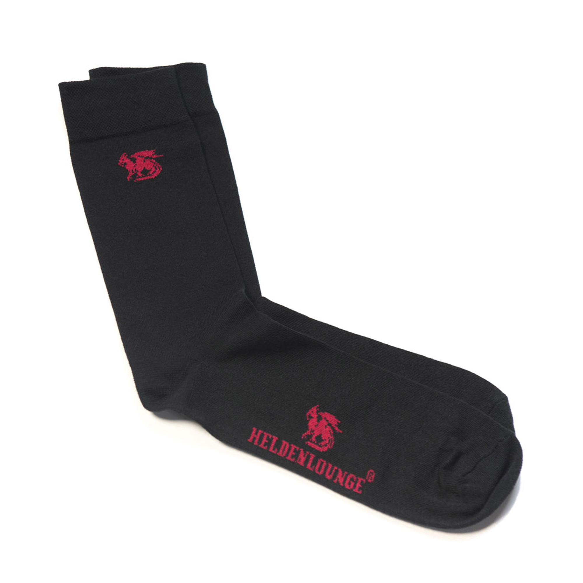 Heldenlounge Socken - rot oder schwarz