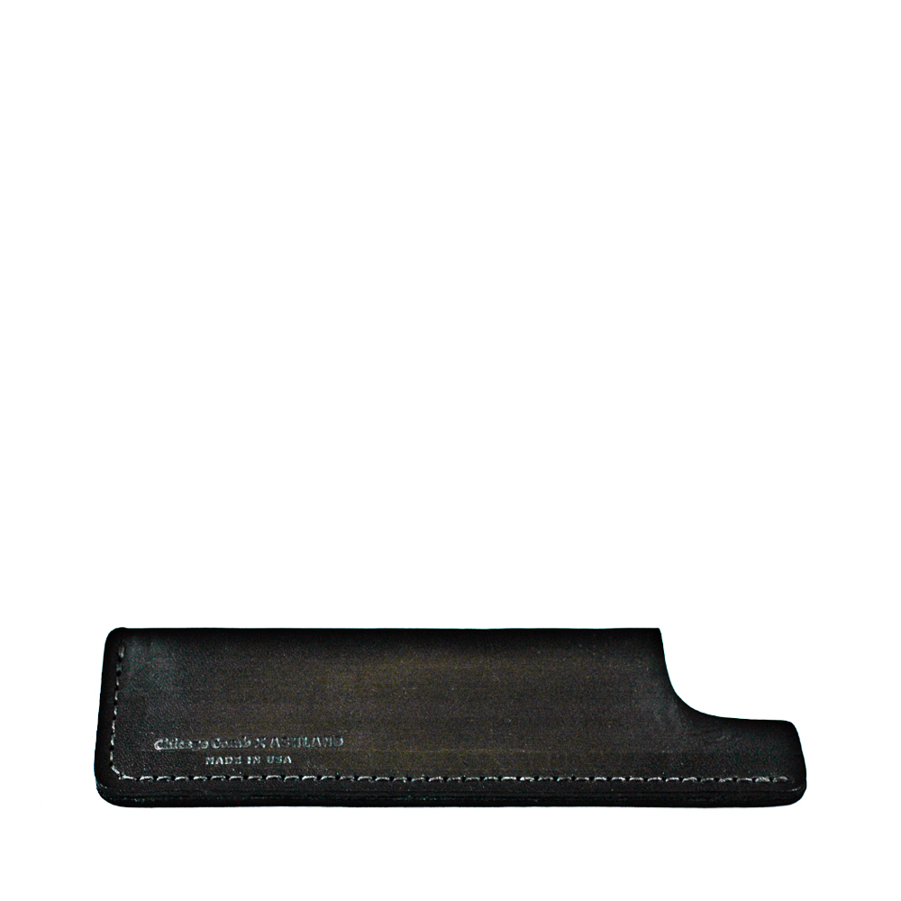 Chicago Comb - Leder-Etui, schwarz, für Kamm No. 1 (lang)