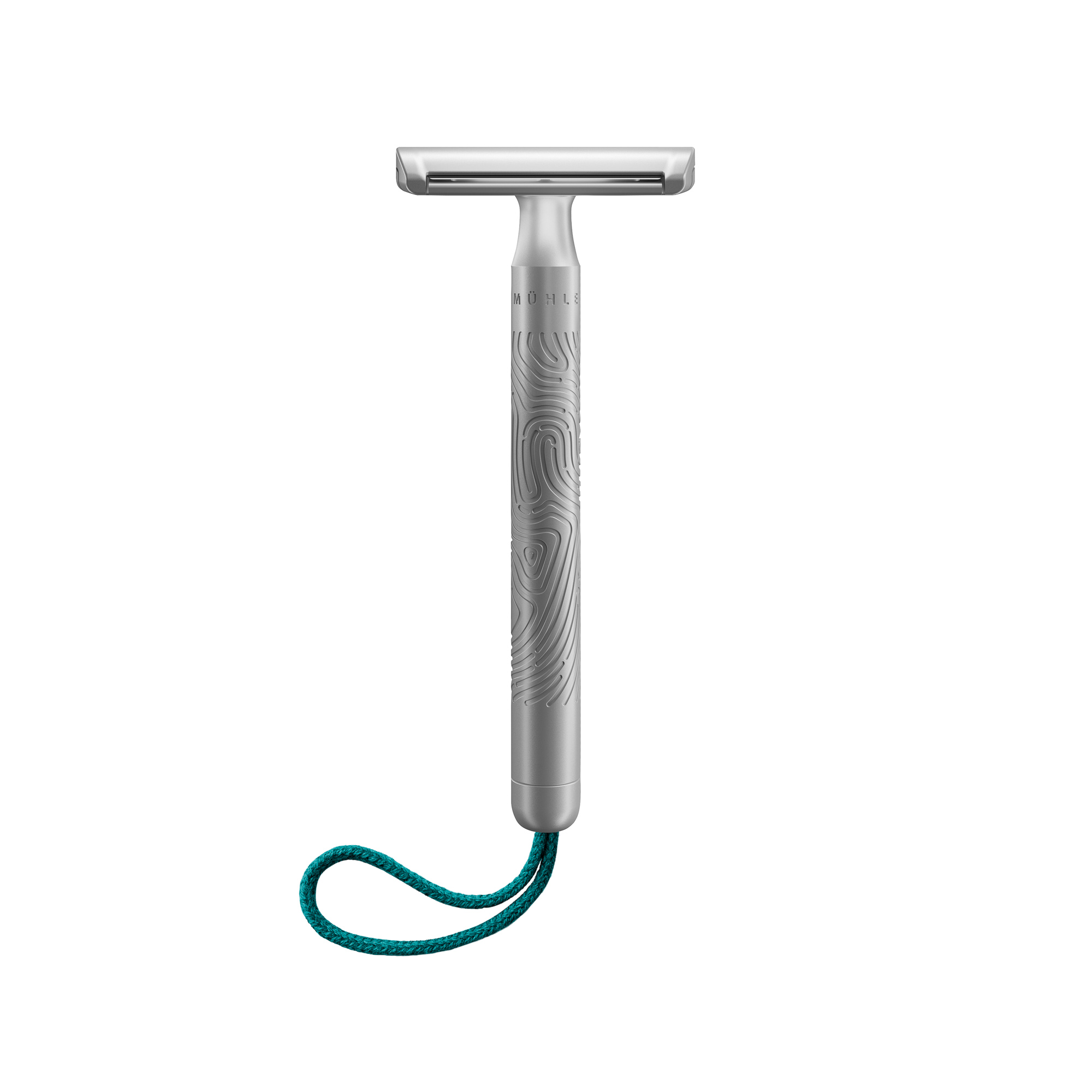 AMÜHLE - Rasierhobel - COMPANION Serie - für Körper- und Gesichtsrasur - unisex - Aufhängekordel turquoise