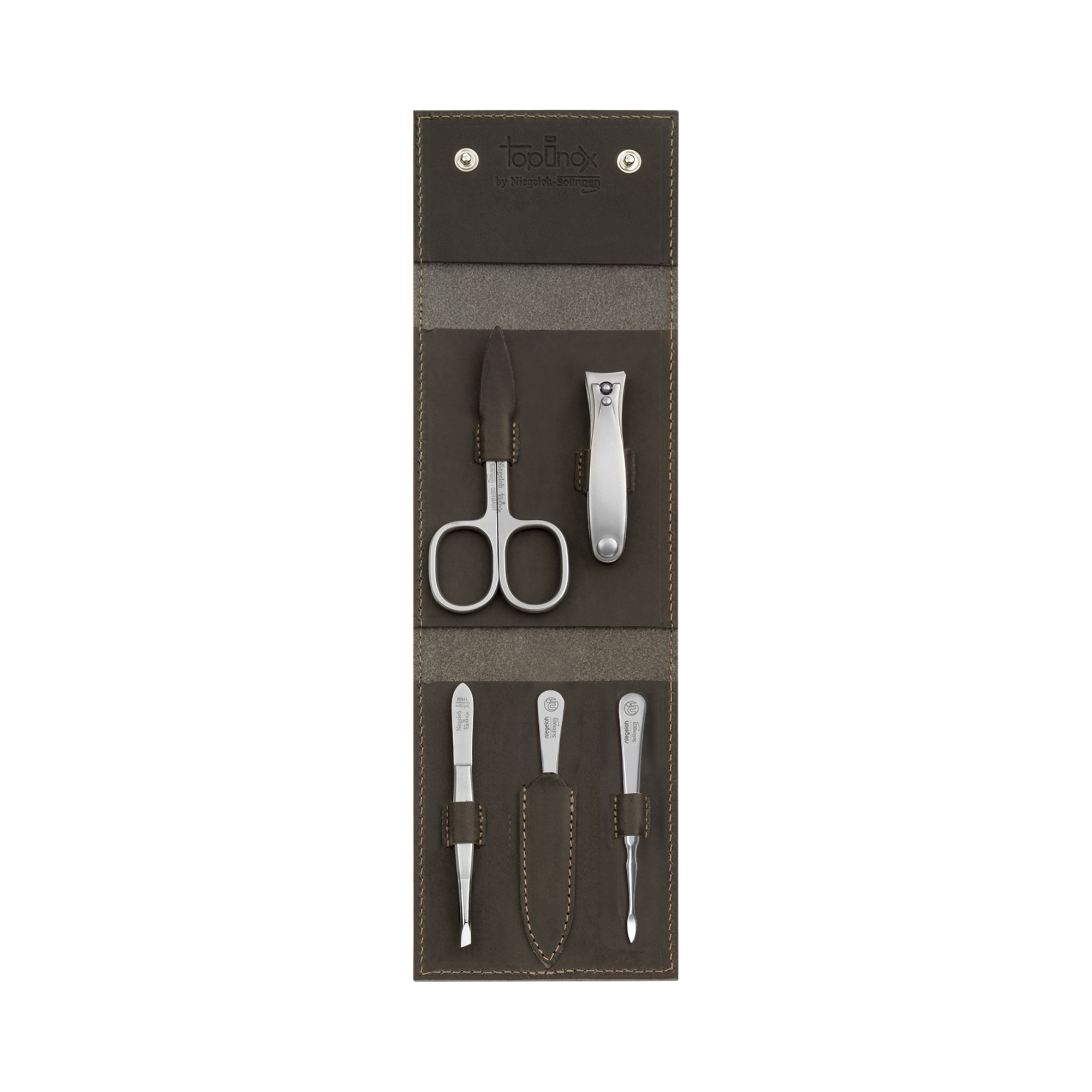 Niegeloh - Havanna L - 5-tlg. Maniküre-Set in hochwertigem Leder-Etui