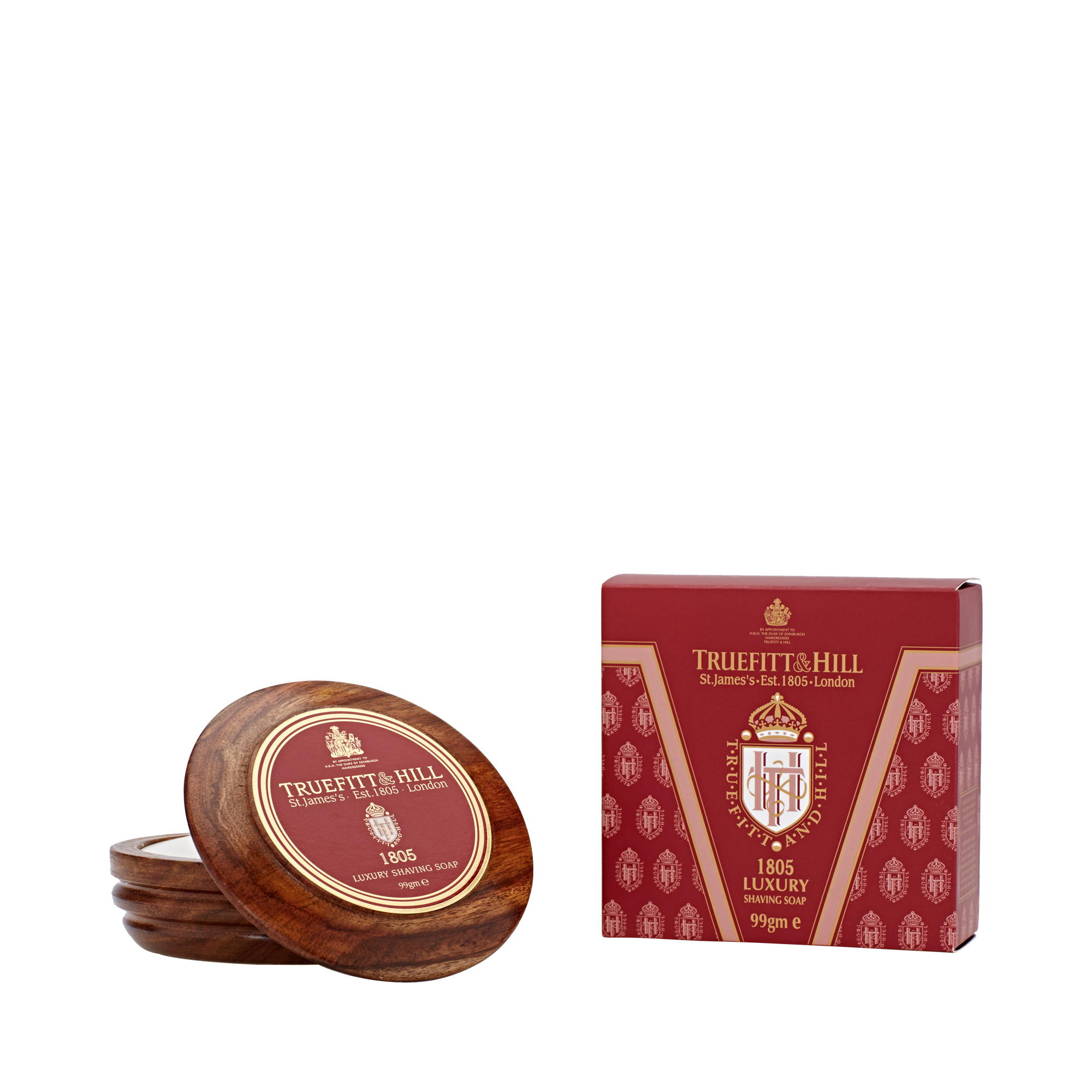 Truefitt & Hill - 1805 Shaving Soap in Wooden Bowl - Rasierseife im Holztiegel