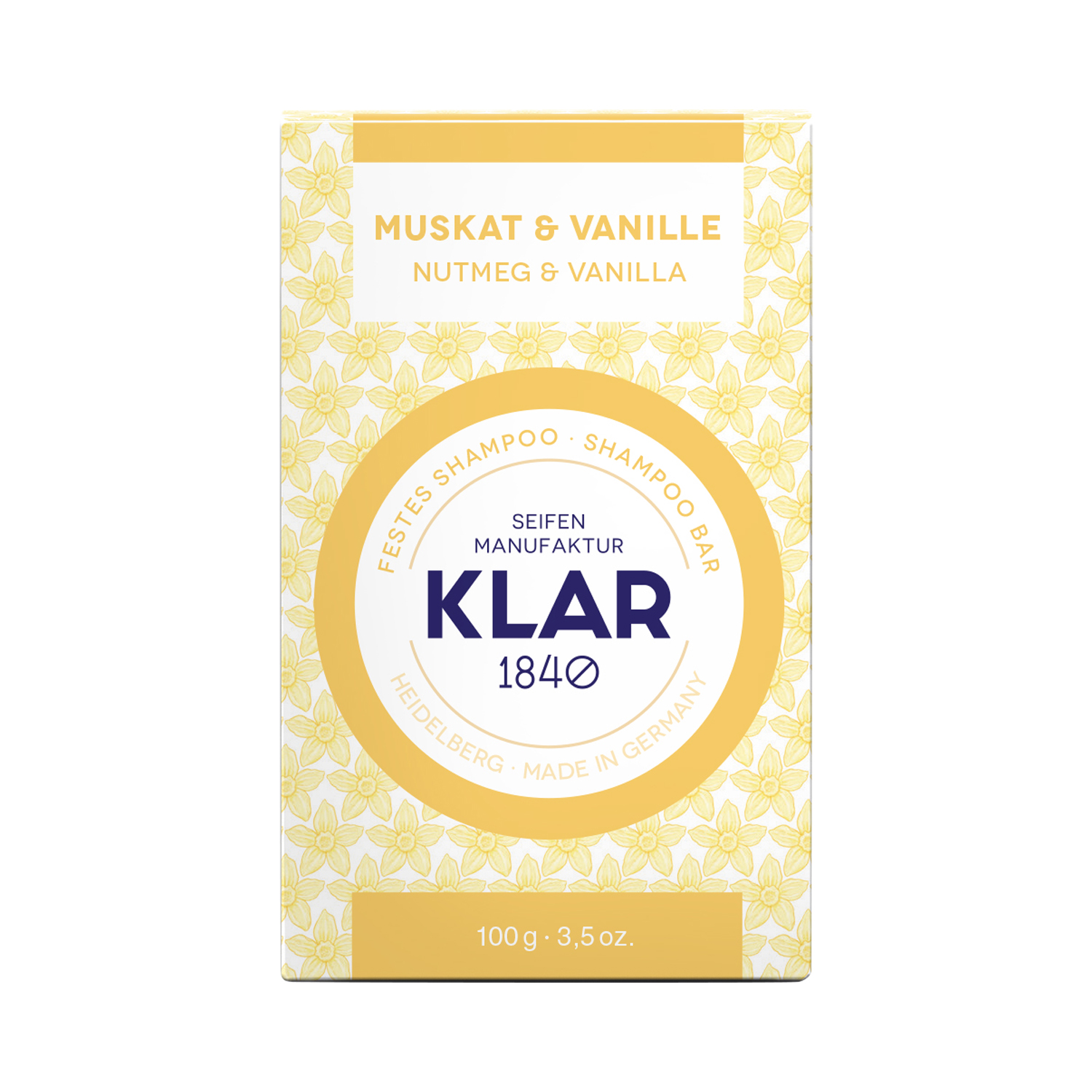 Klar's - Festes Shampoo - Muskat & Vanille - für normales Haar