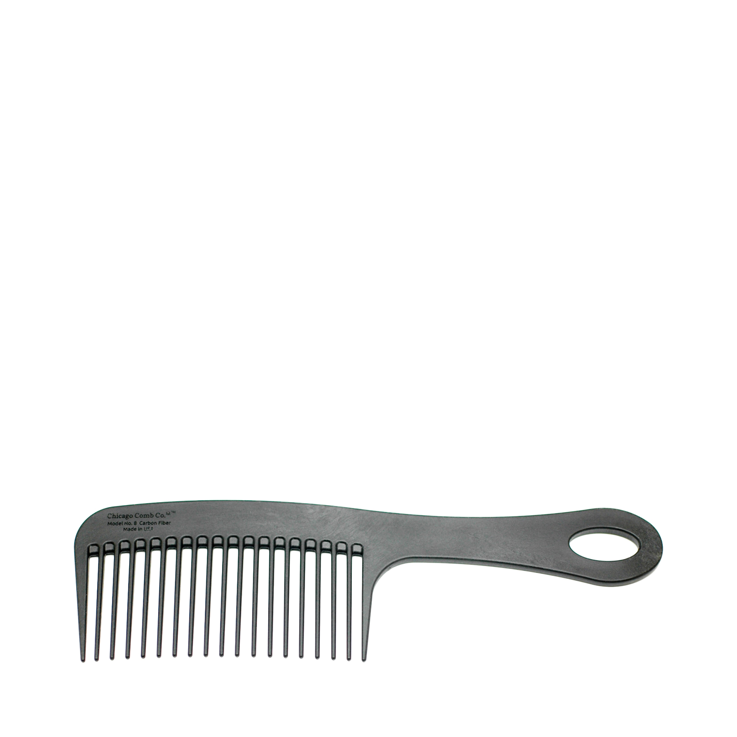 Chicago Comb - Model No. 8 - Carbon Fiber - Handgefertigter Kamm aus Kohlefasern