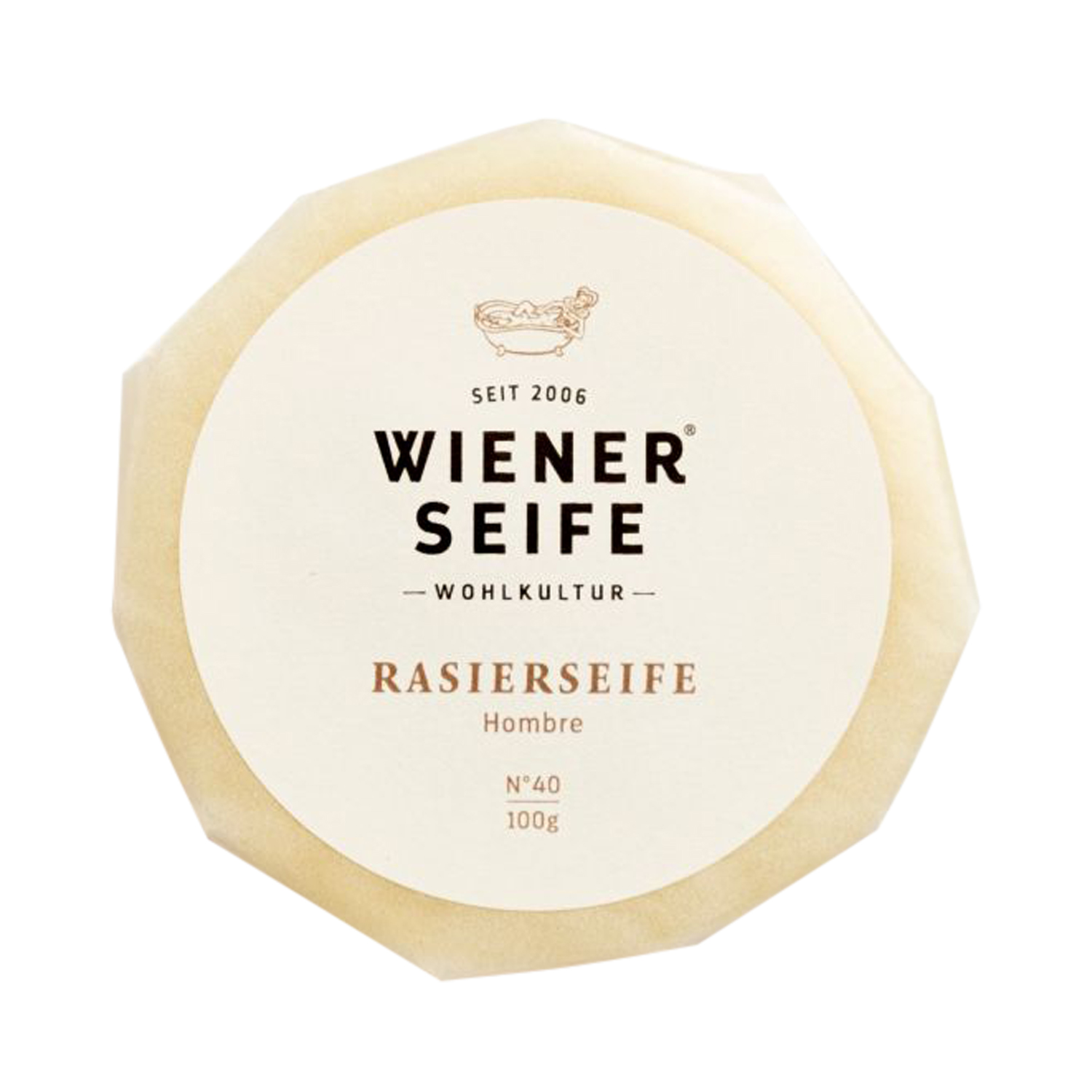 Wiener Seife - Rasierseife Hombre N°40 - Nachfüllscheibe
