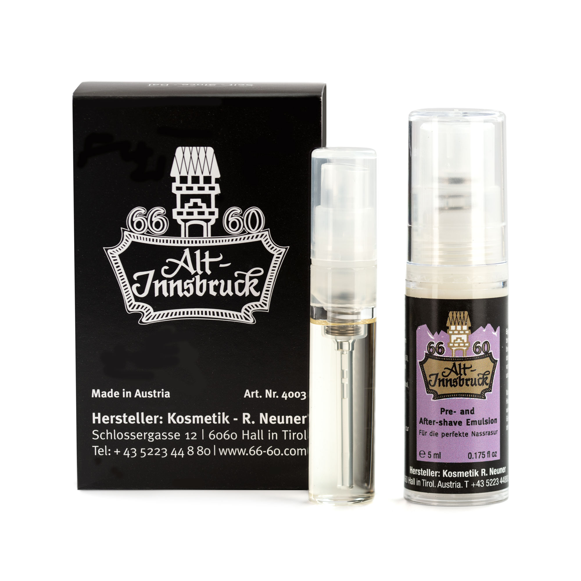 Probe - Alt-Innsbruck - Muster Set Eau de Cologne & Pre/After Shave Emulsion