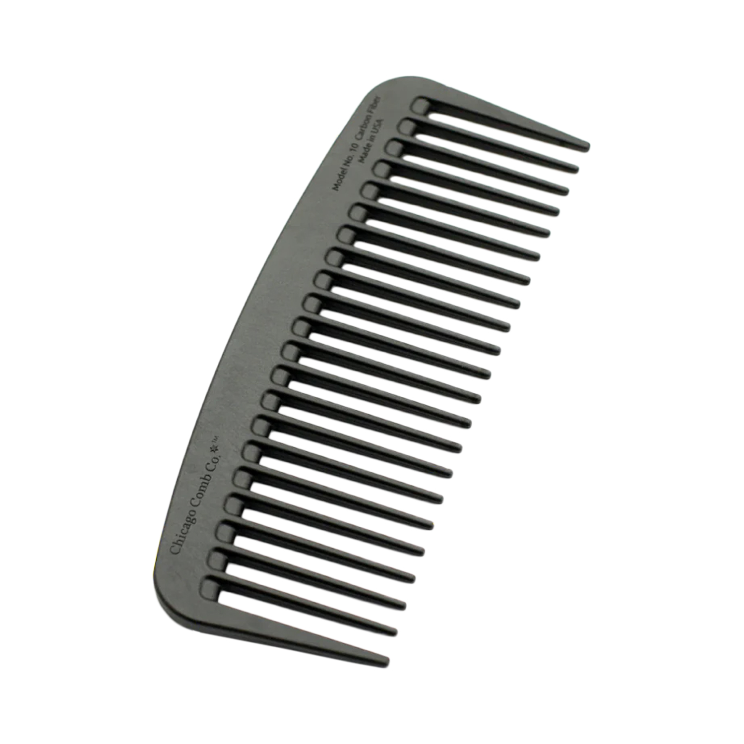 Chicago Comb - Model No. 10 - Carbon Fiber - Handgefertigter Kamm aus Kohlefasern