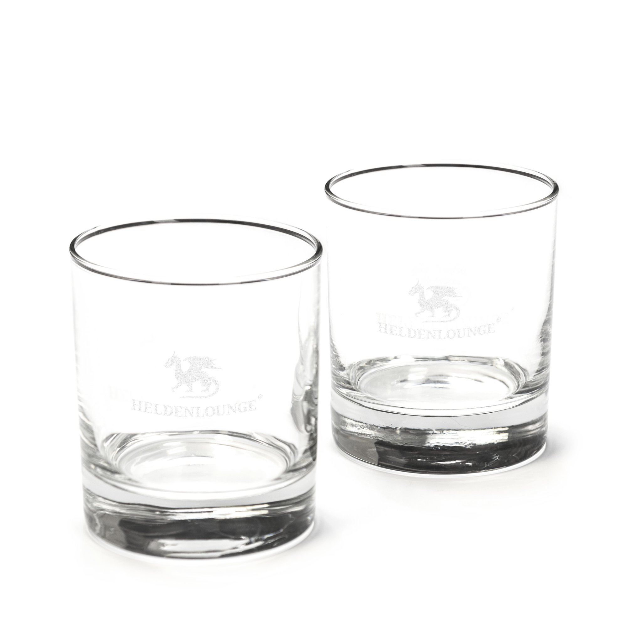 2 Heldenlounge Whiskeygläser - mit Gravur