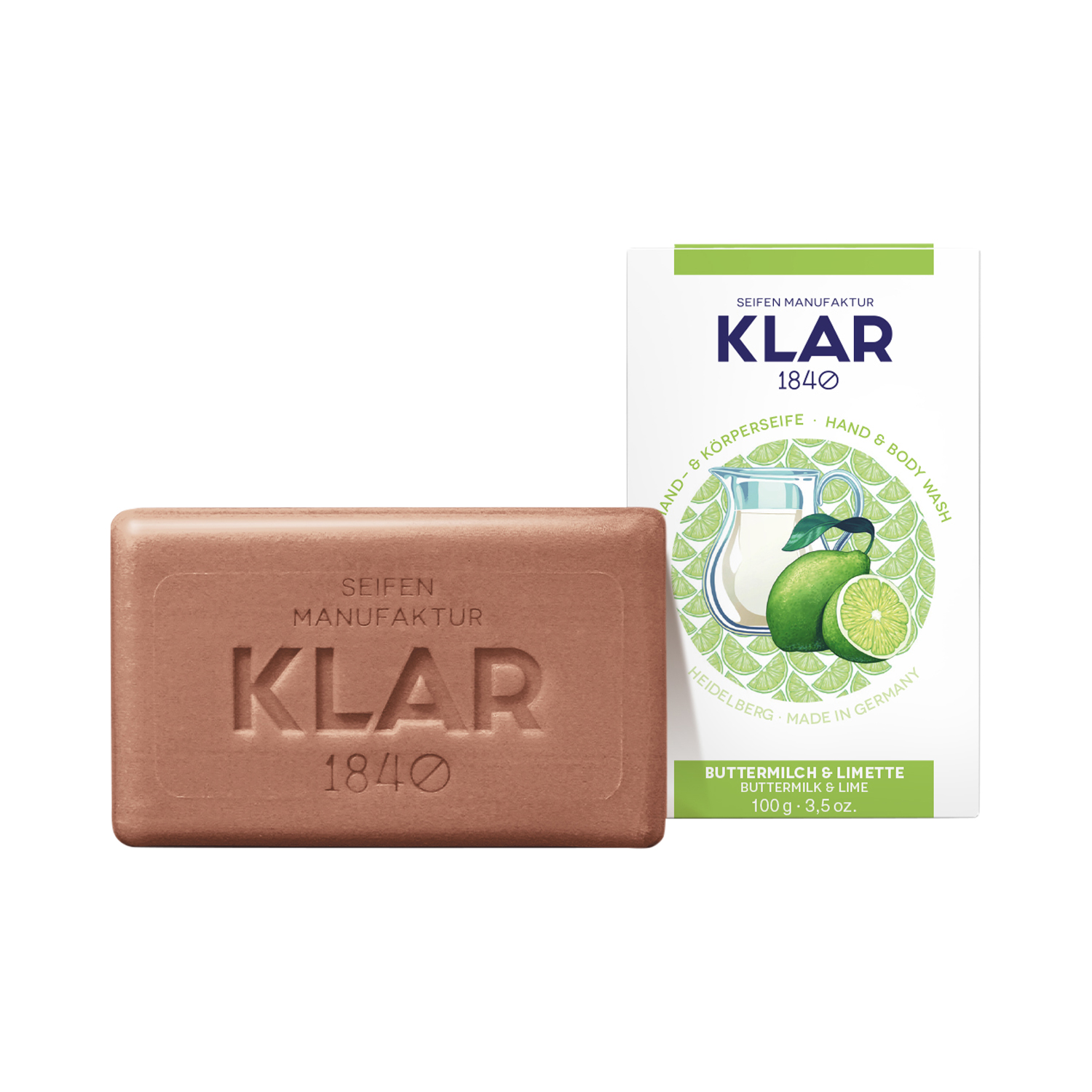 Klar's - Hand- & Körperseife - Buttermilch & Limette - ohne Palmöl