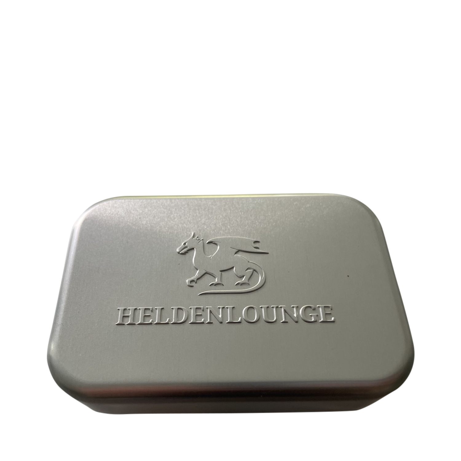 Heldenlounge - Seifendose aus Aluminium