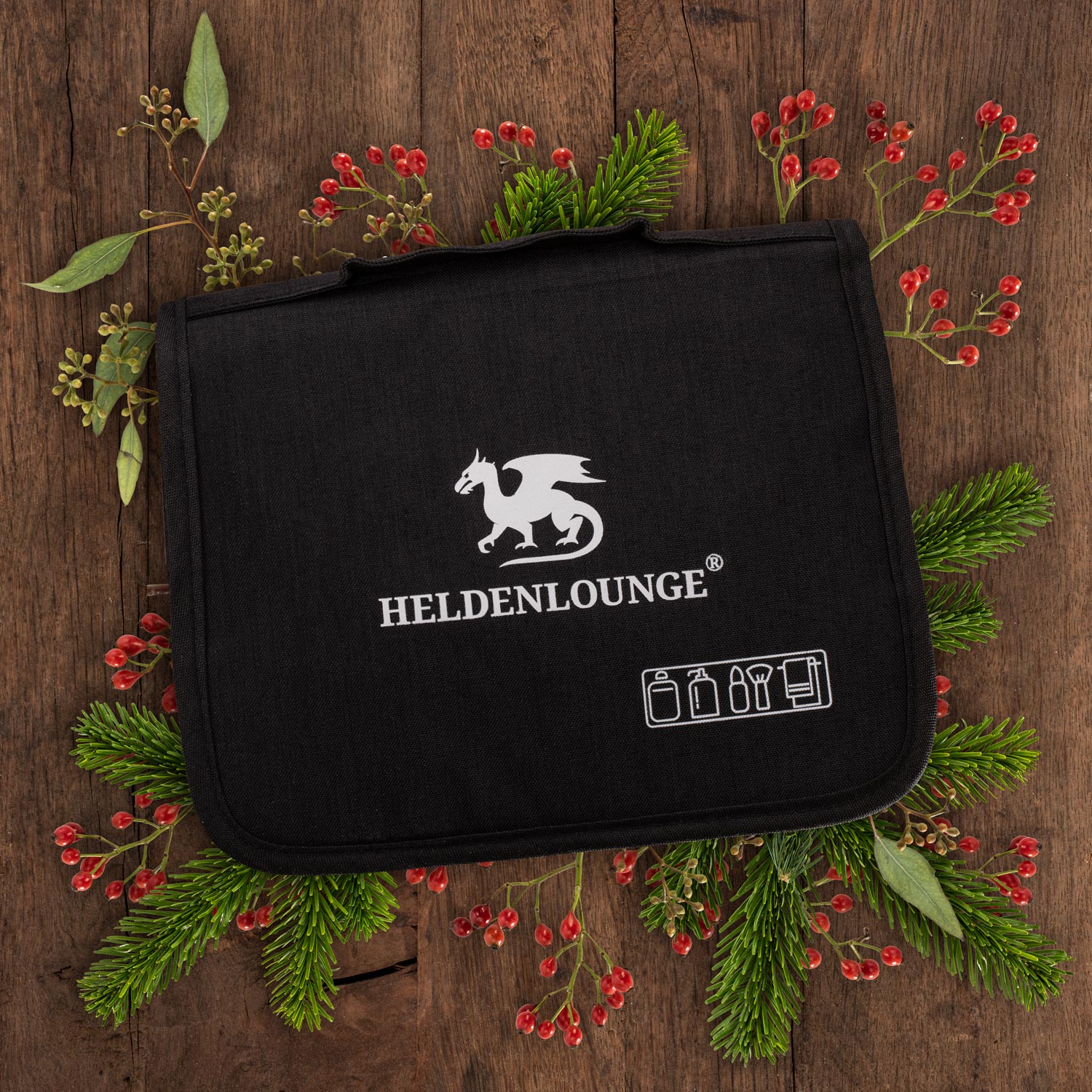 Heldenlounge - Kosmetiktasche zum Aufhängen