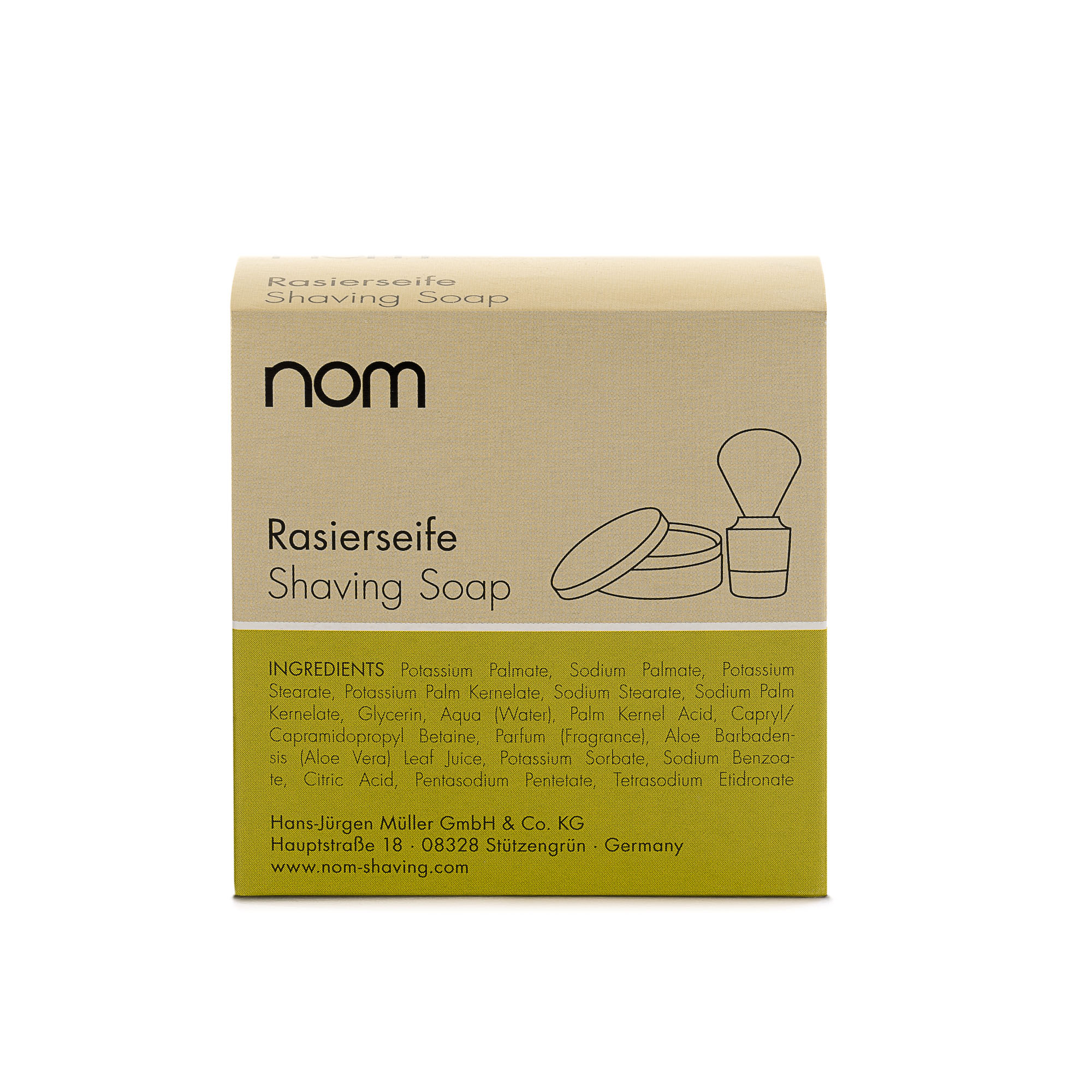 nom - Rasierseife - mit Aloe Vera im Tiegel