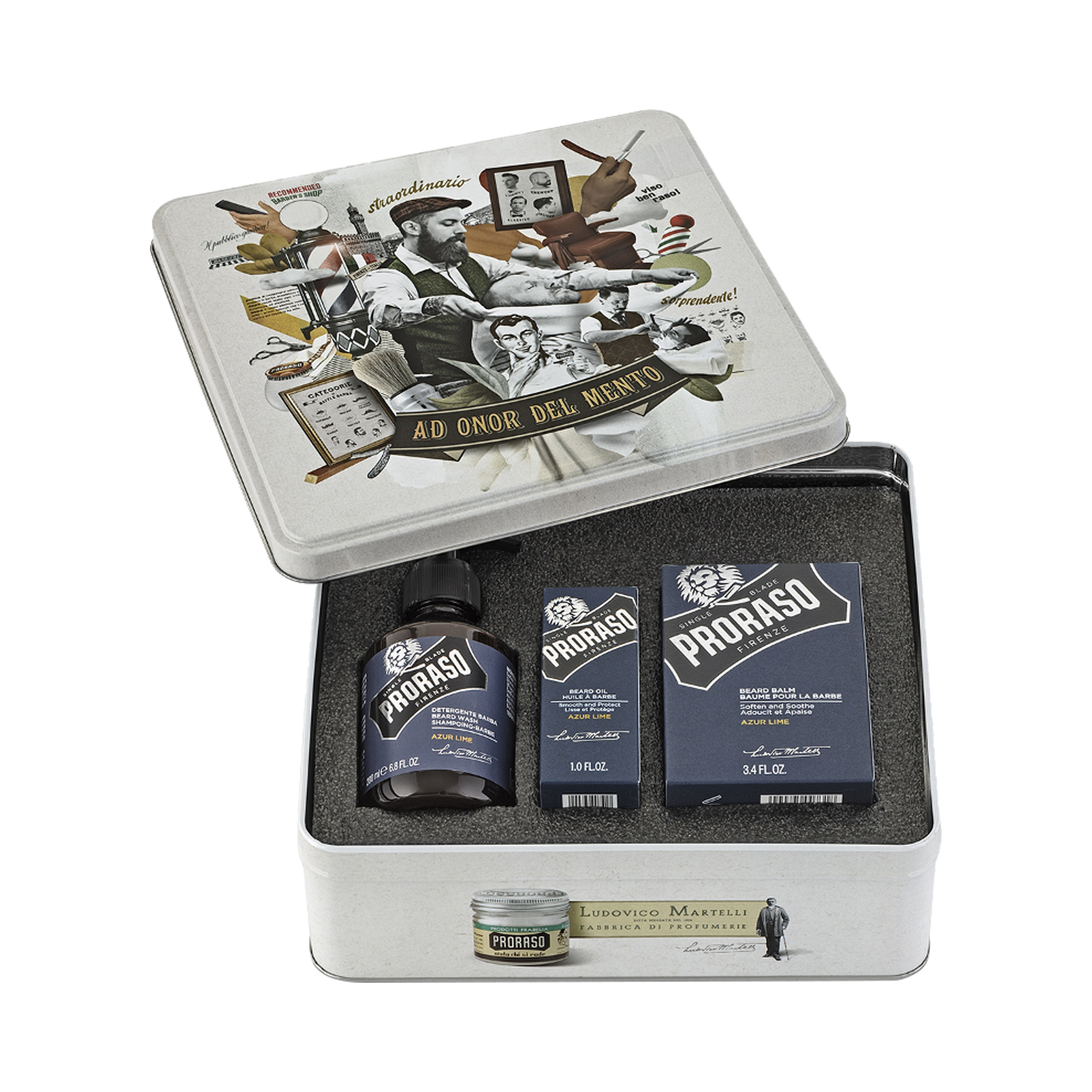 OFFLINE - Proraso - Beard Kit Azur Lime - 3-teiliges Bartpflege Set